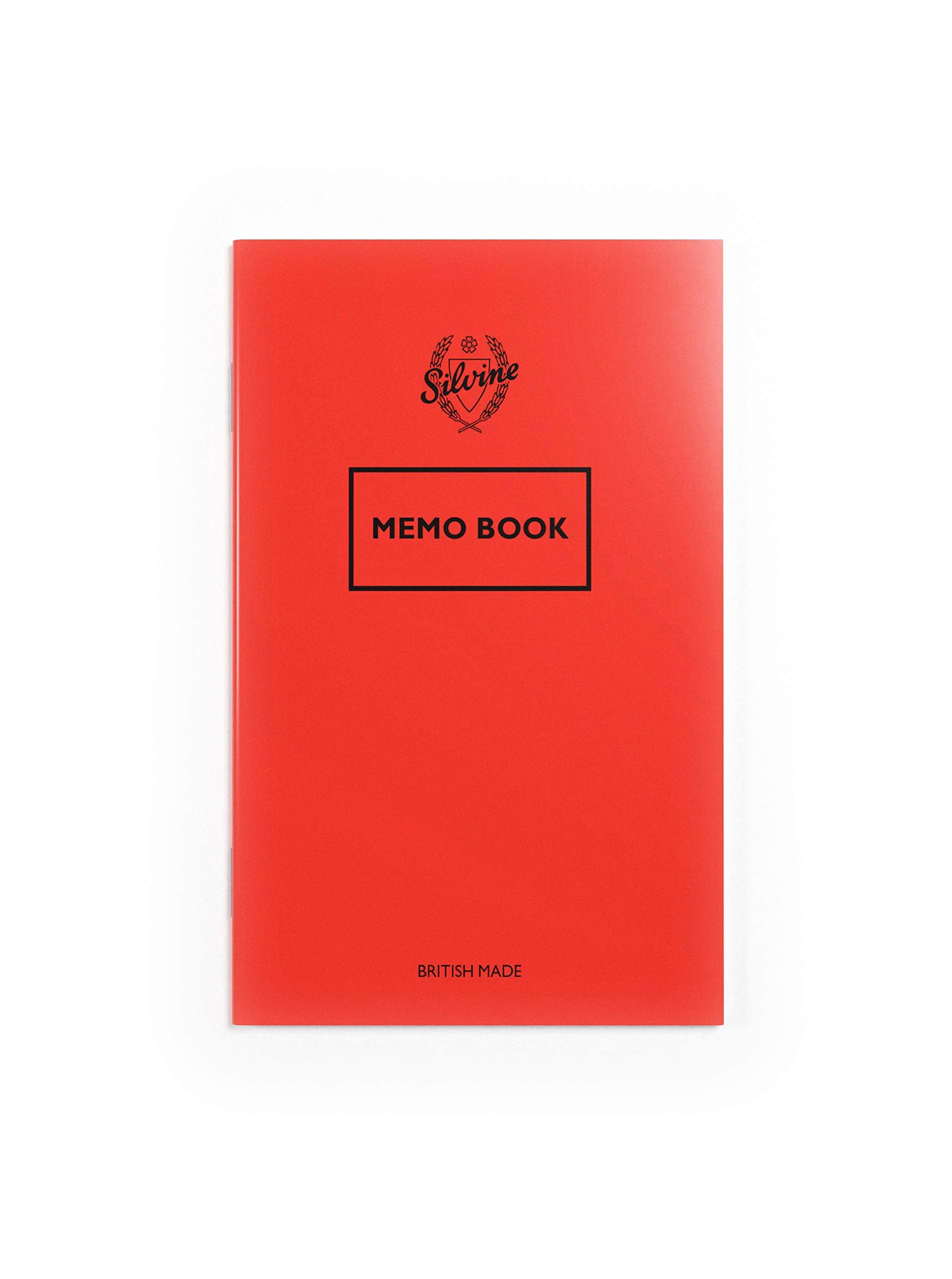 Silvine Red Memo Book - 72 Pages Lined, 158x99mm Pocket Size | 3 Pack | 75gsm Paper 2