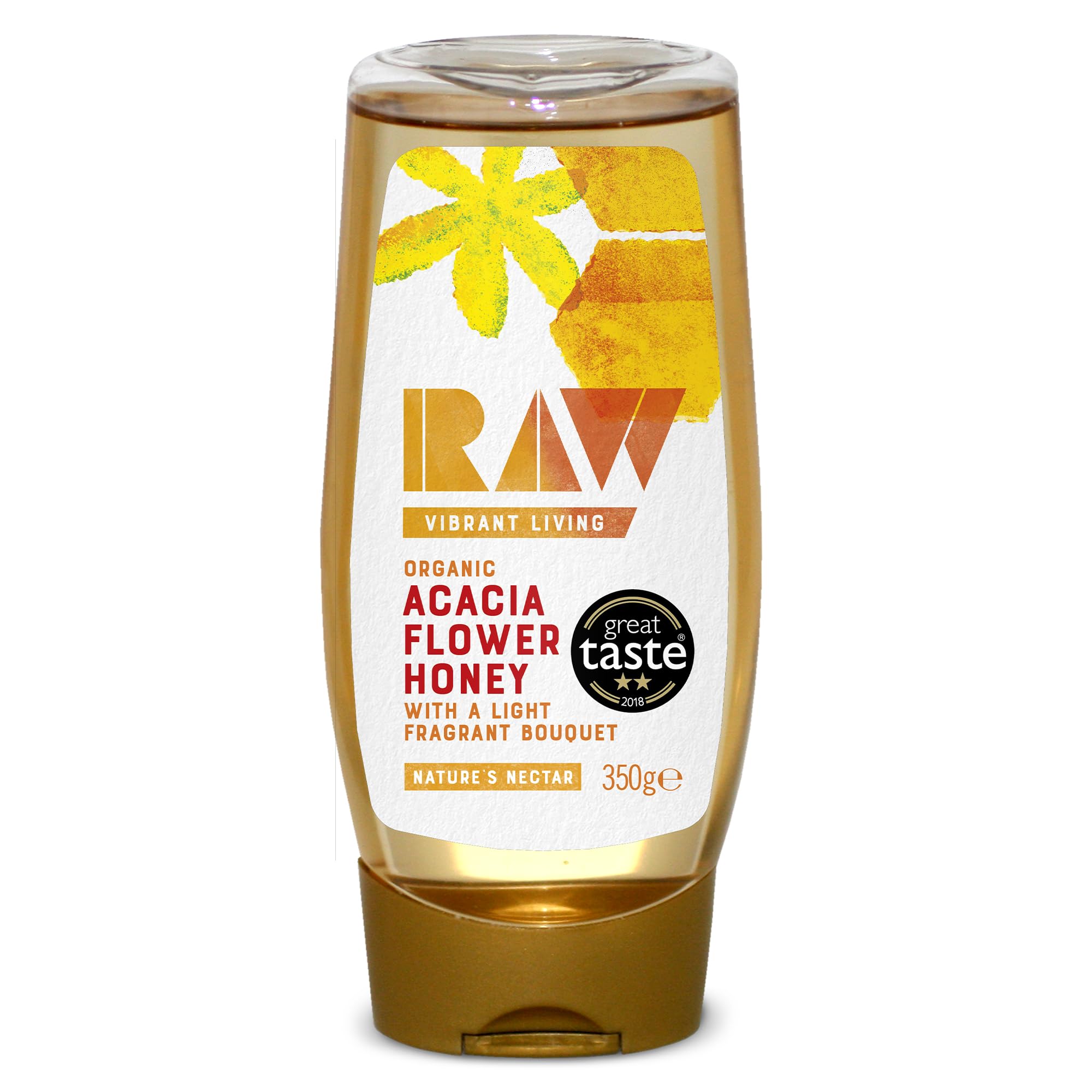 Raw Vibrant Living Organic Acacia Flower Honey - 350g | Cold Extracted | Wheat Free 1
