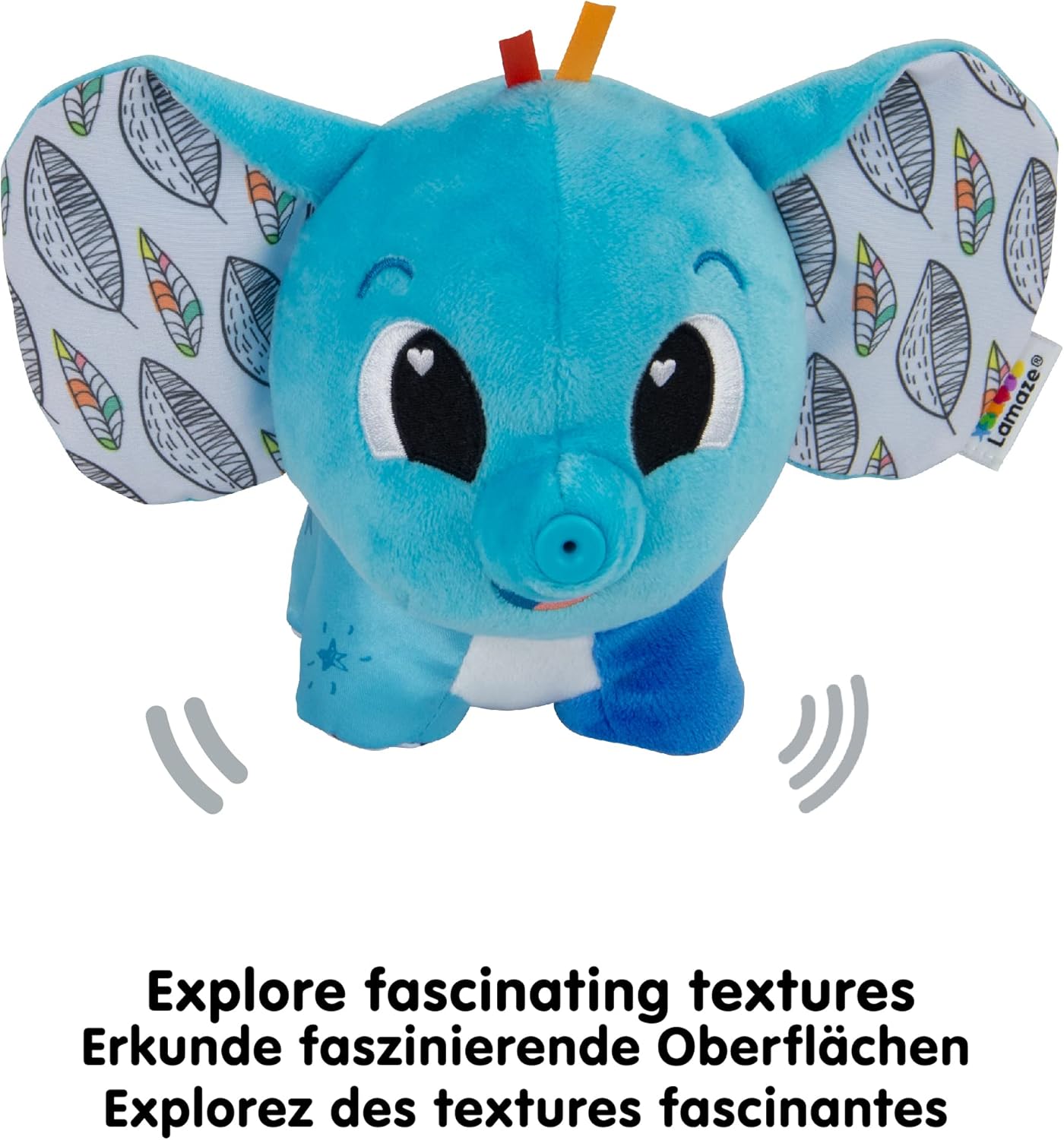 Lamaze Puffaboo Elephant - Sensory Plush Toy for Newborns & Babies 2