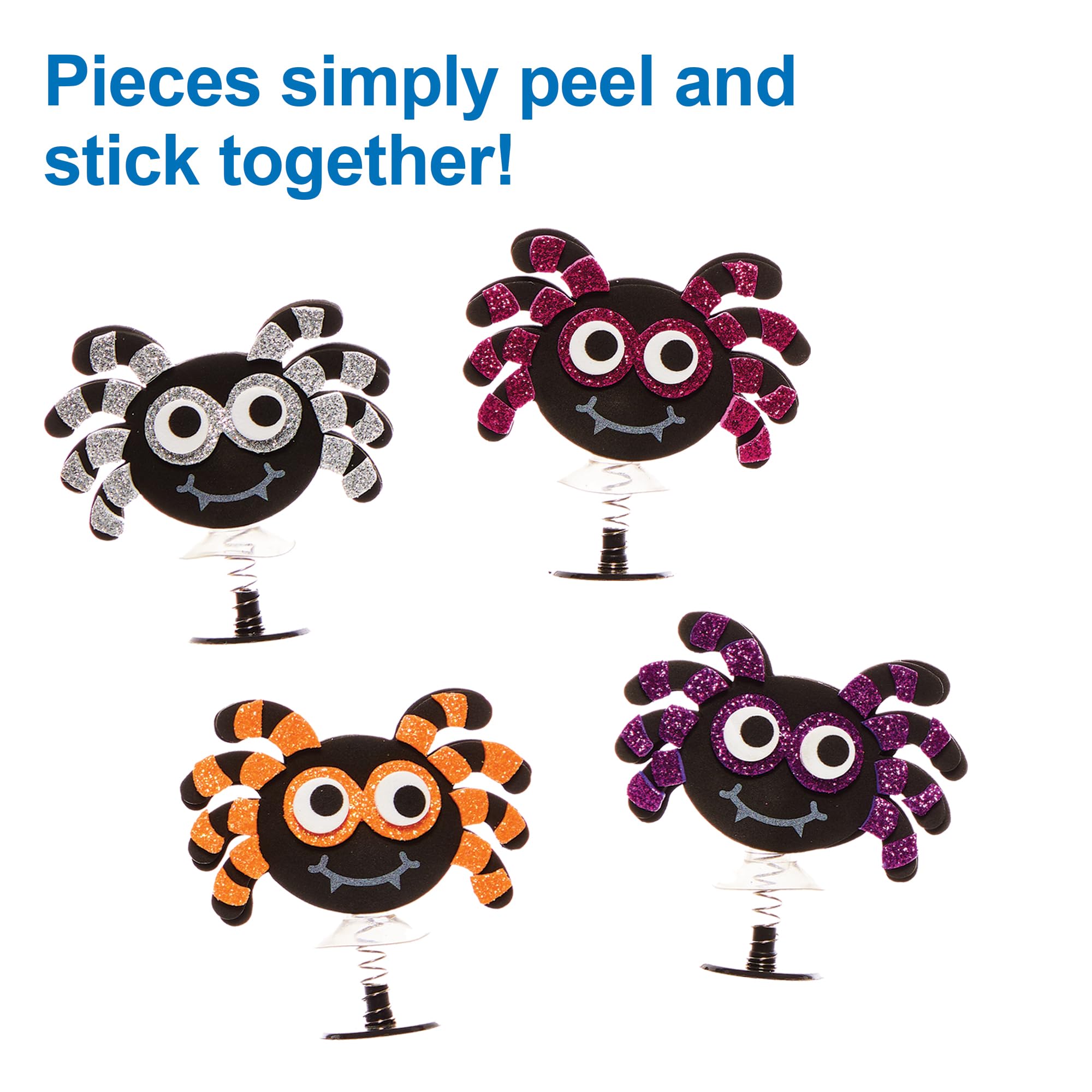 Baker Ross FX197 Spider Jump Up Craft Kit - Pack of 8 Foam Pop-Up Toys 3