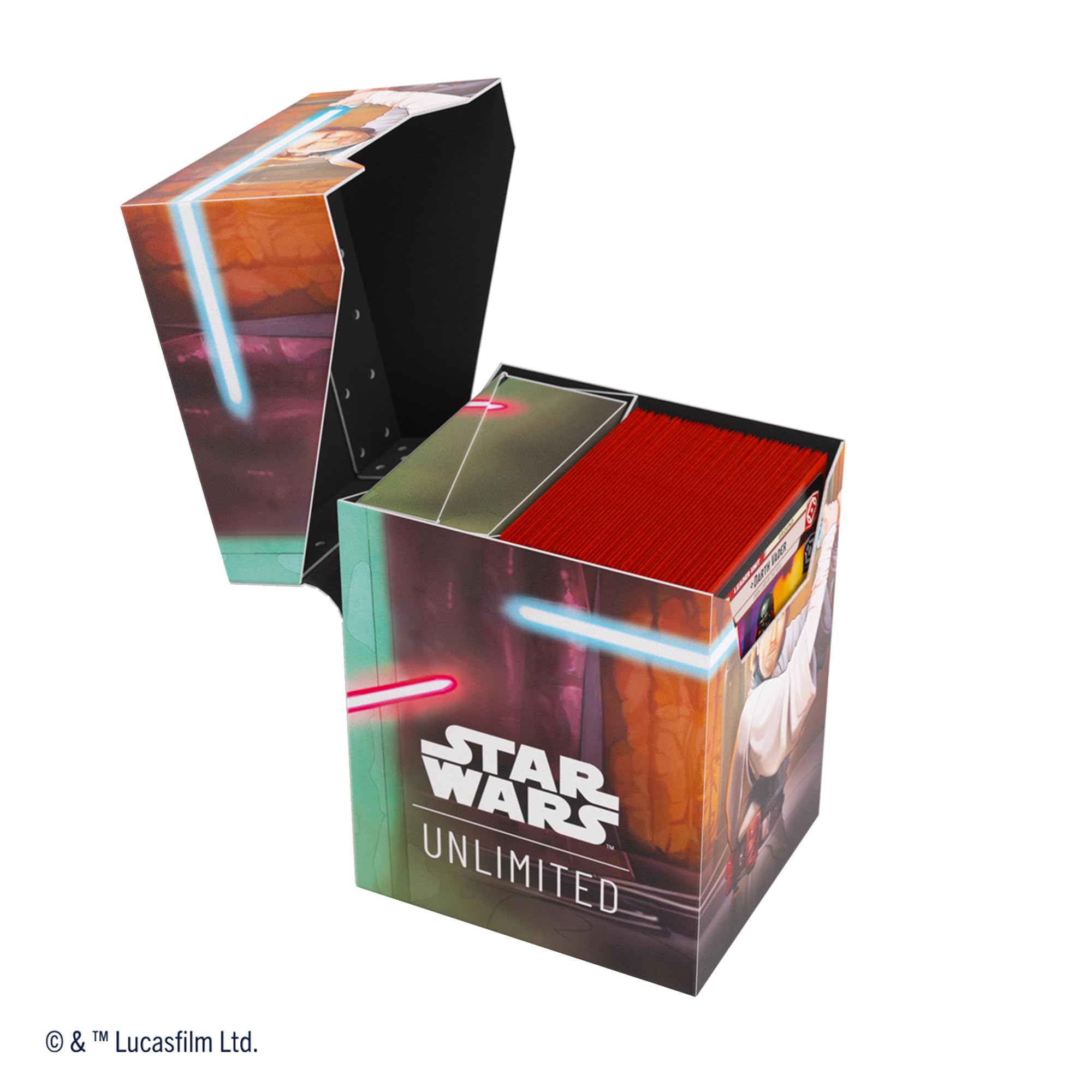 Gamegenic Star Wars Unlimited Set 3 Soft Crate - Obi-Wan Kenobi/Darth Maul | Holds Double-Sleeved Deck 4