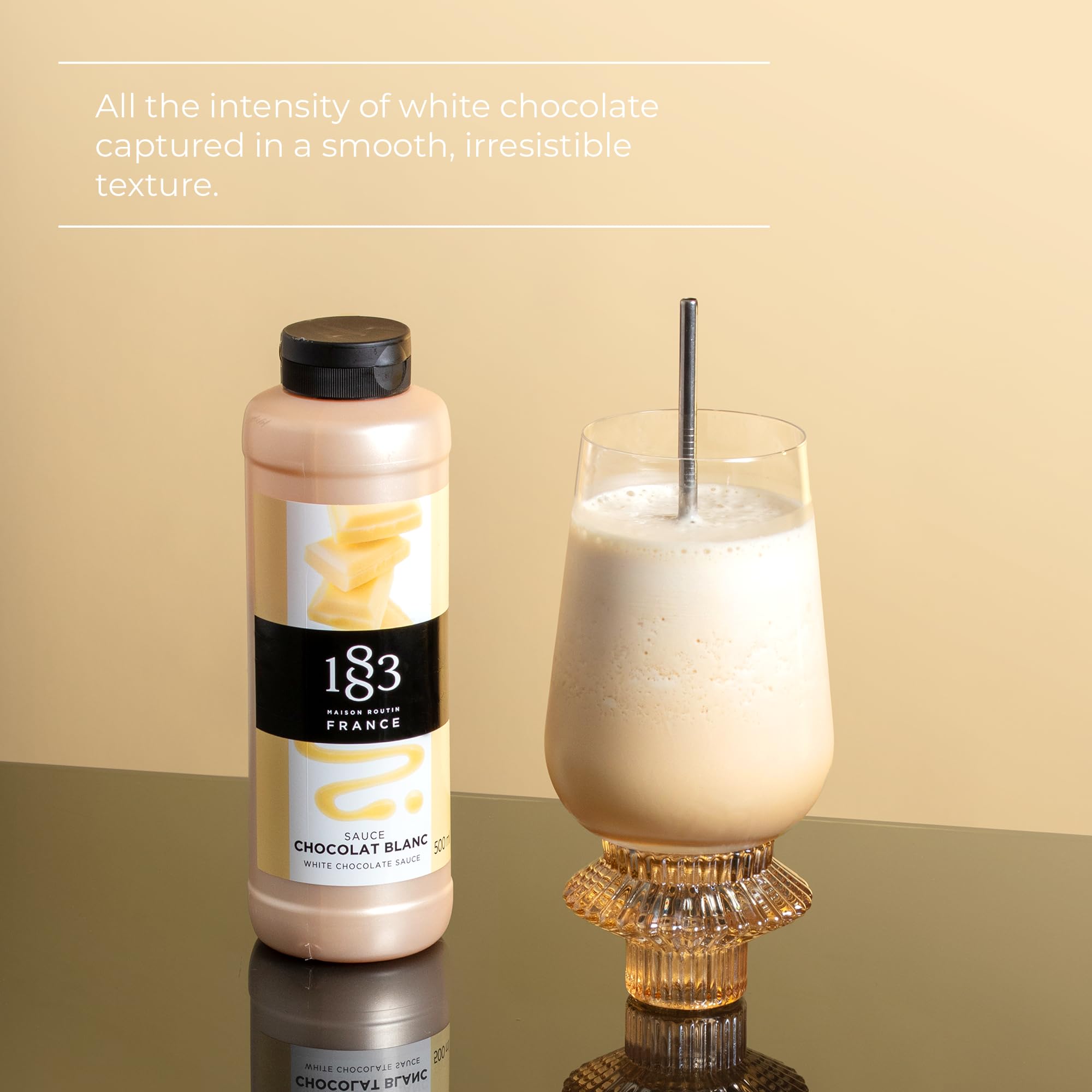 1883 MAISON ROUTIN White Chocolate Sauce - Creamy Indulgence for Desserts & Drinks | 500ml Bottle 2