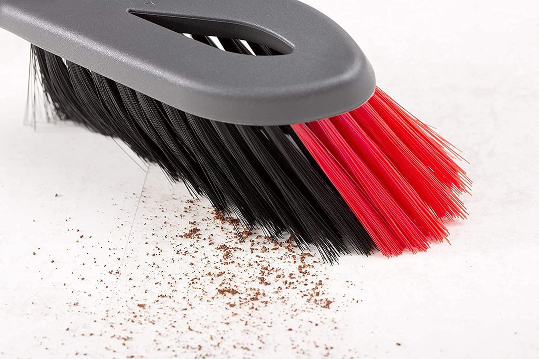 Vileda - 2-in-1 Dust Pan & Brush Set with Ergonomic Design and Rubber Lip