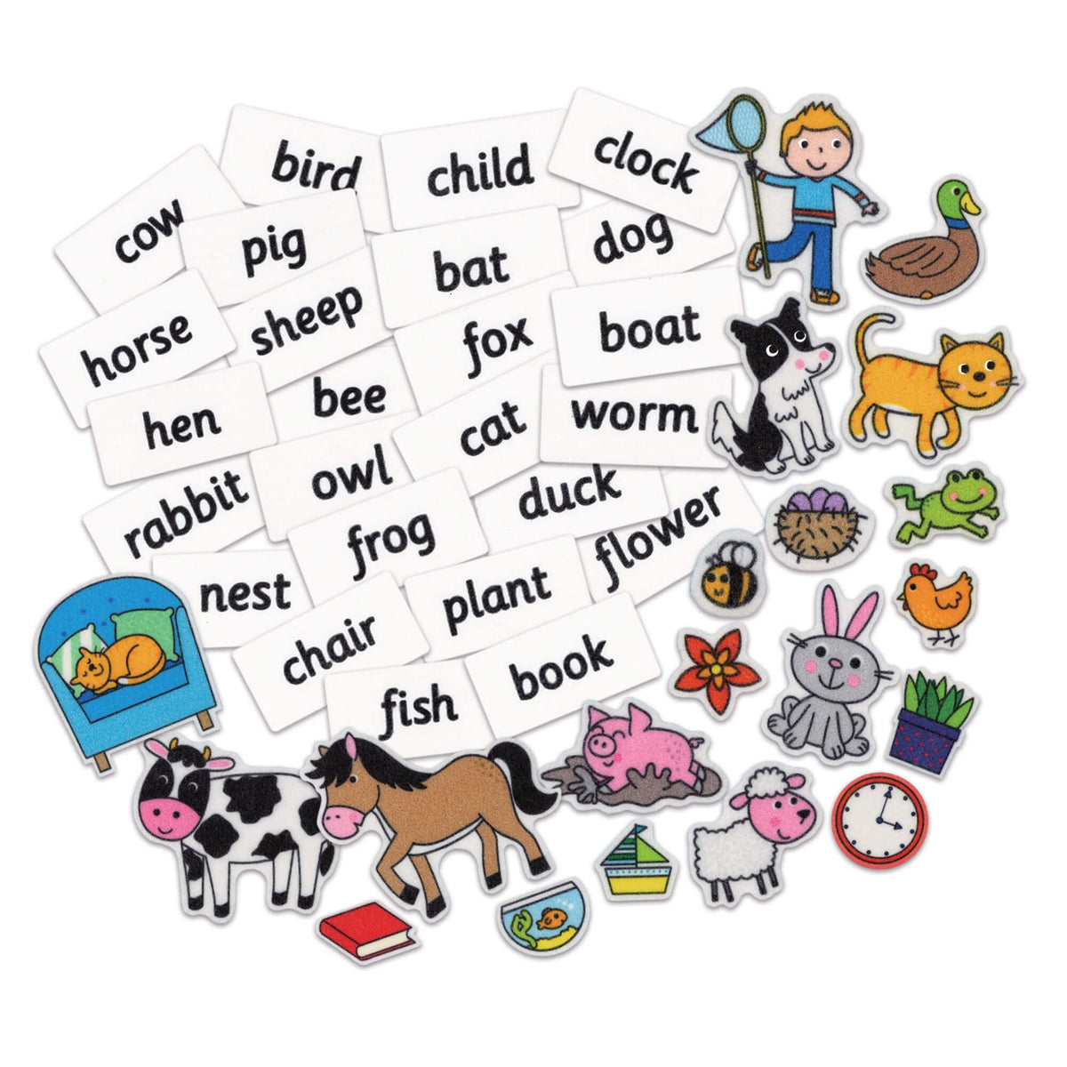 Galt Felt First Words Felt Toys for Toddlers - 50 Pieces, Age 3+