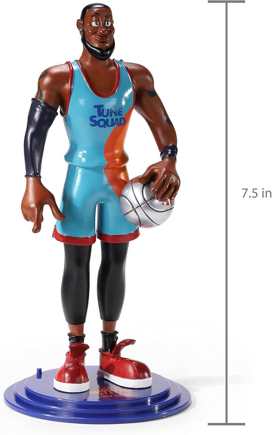 The Noble Collection Space Jam 2: A New Legacy Bendyfigs - LeBron James Poseable Figure (NN9586)