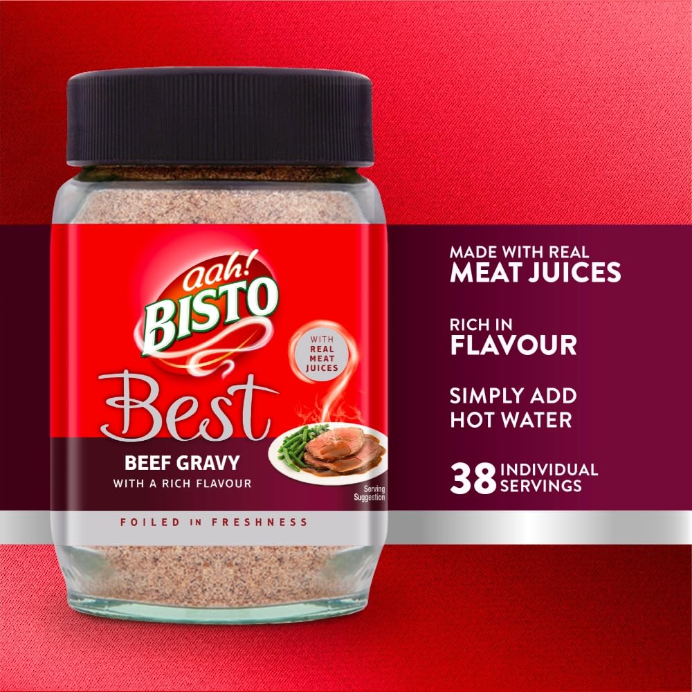 Bisto Best Beef Gravy Granules - Made With Real Meat Juice | 390 g Jar 5