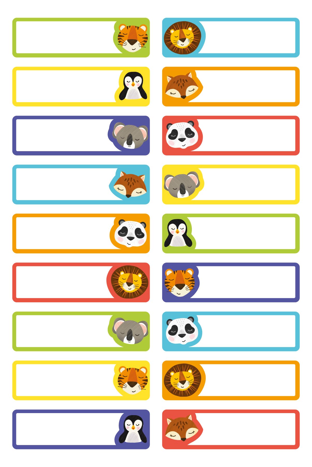 AVERY Stick-On Clothing Labels with Animal Patterns - 36 Pack | Machine Washable | 45 x 13 mm