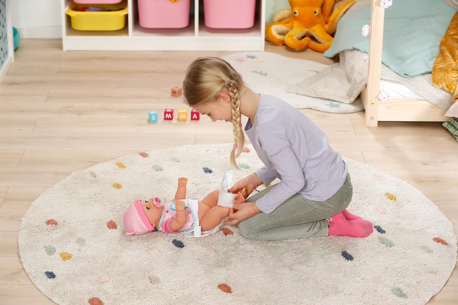 BABY born - Nappies 5-Pack for Dolls Up to 43cm (Pink, Polyester) 5