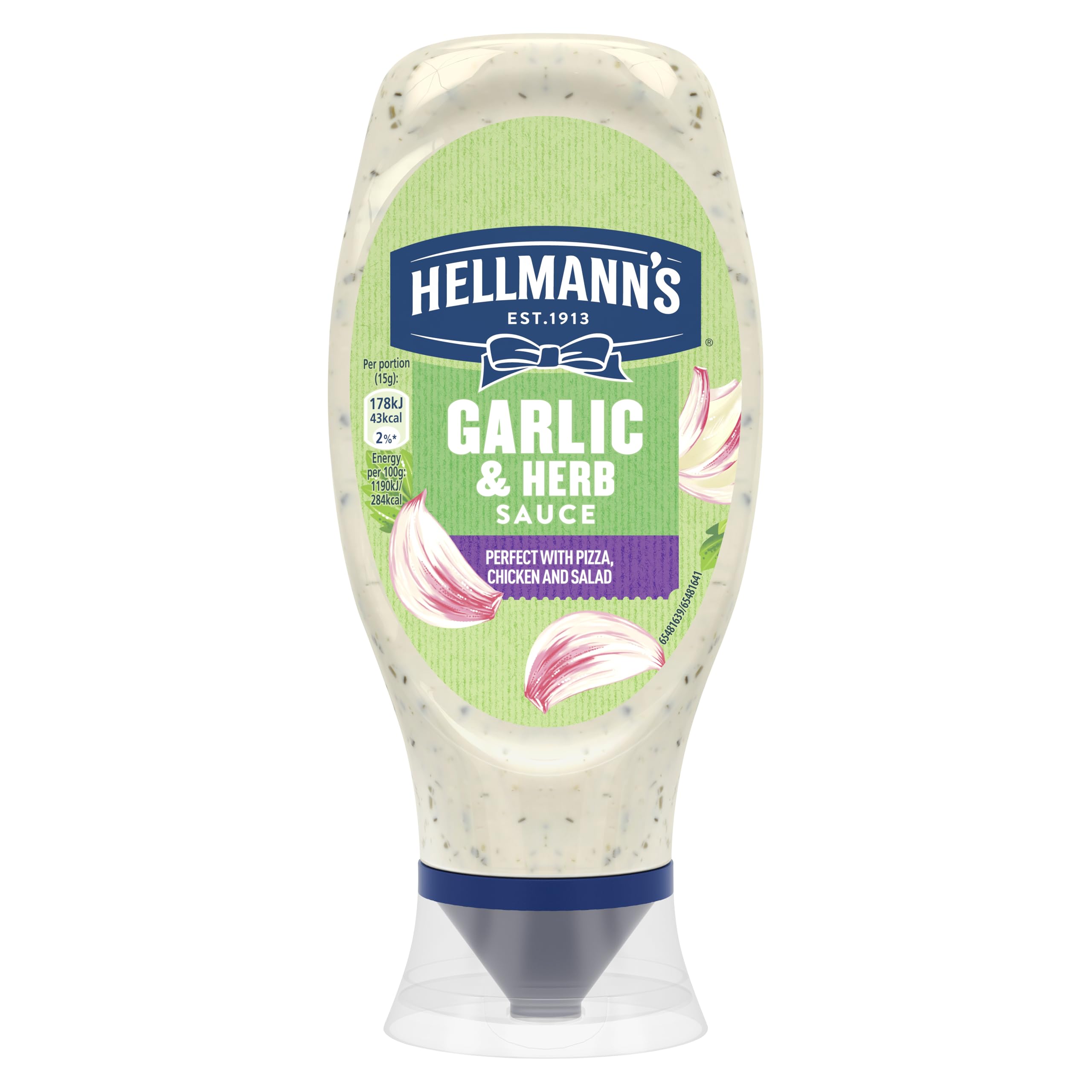 Hellmann's Garlic & Herbs Creamy Sauce - Vegetarian, Gluten-Free | 430ml Bottle 1