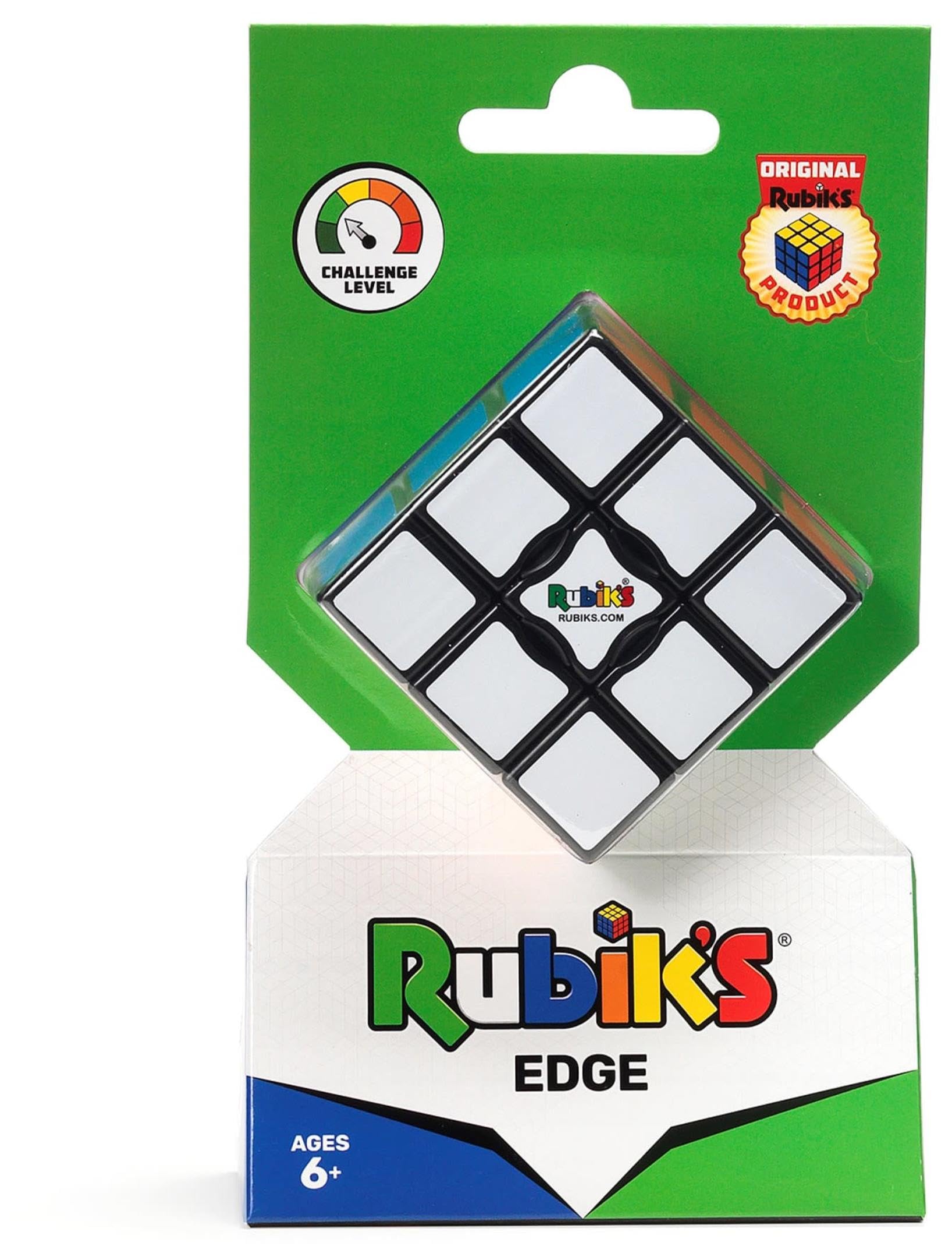 Rubik's Edge 3x3x1 Sequential Puzzle Cube for Beginners | Stickerless | Portable