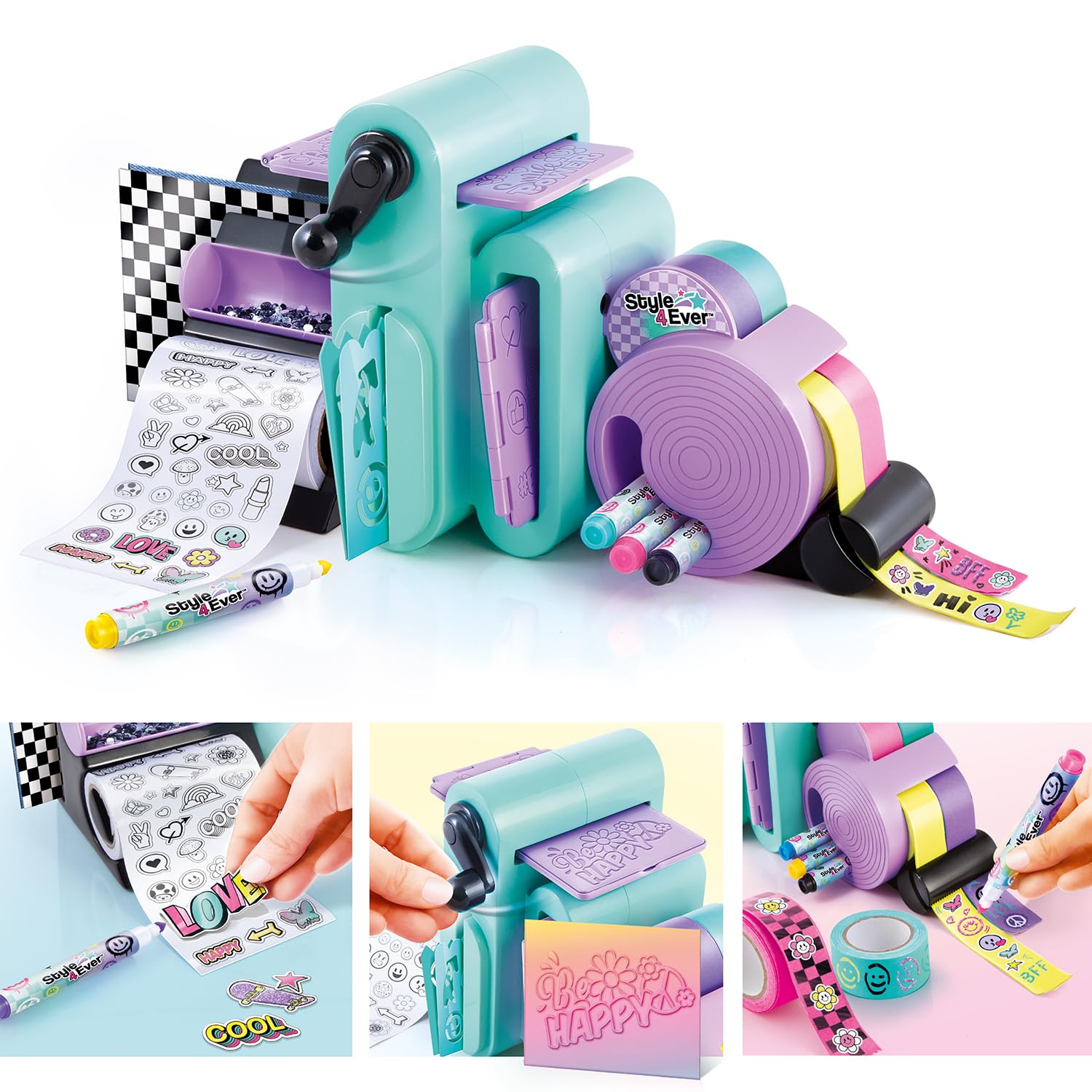 Canal Toys Style 4 Ever Scrapbooking 3 in 1 Station - 150+ Accessories | Embossing & Sticker Factory 4