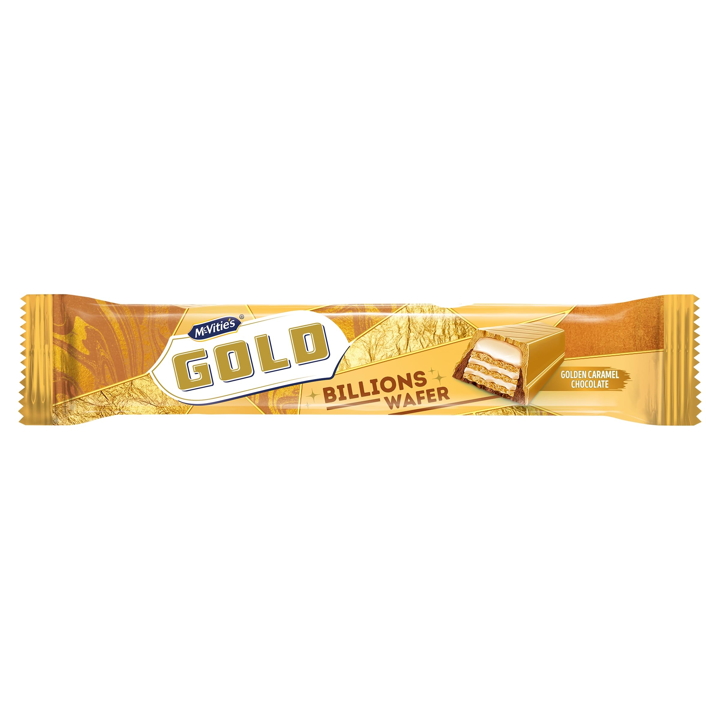 McVitie's Gold Billion Chocolate Wafer Bar - Crispy Wafer & Creamy Filling | 39.5g