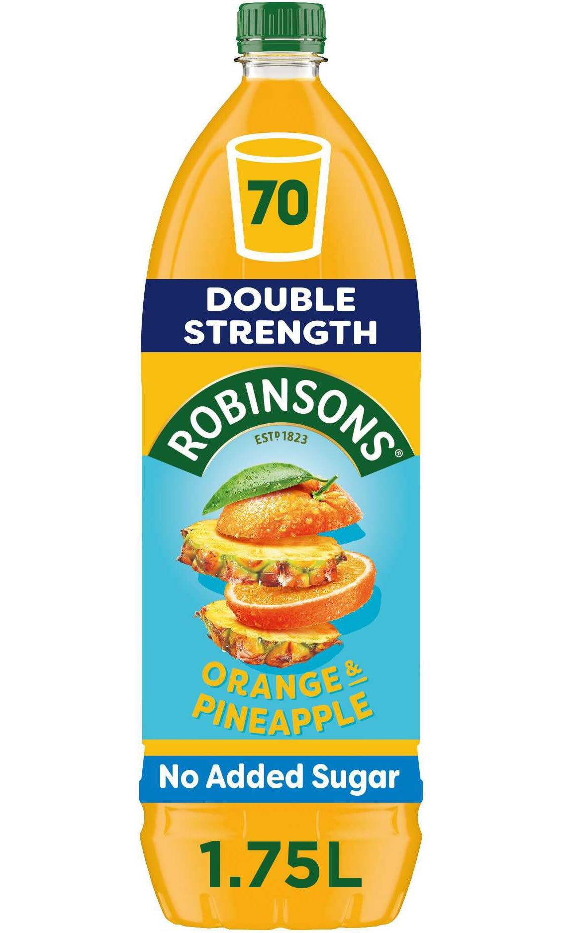 Robinsons Double Strength Orange & Pineapple No Added Sugar Fruit Squash Concentrate | 1.75 l