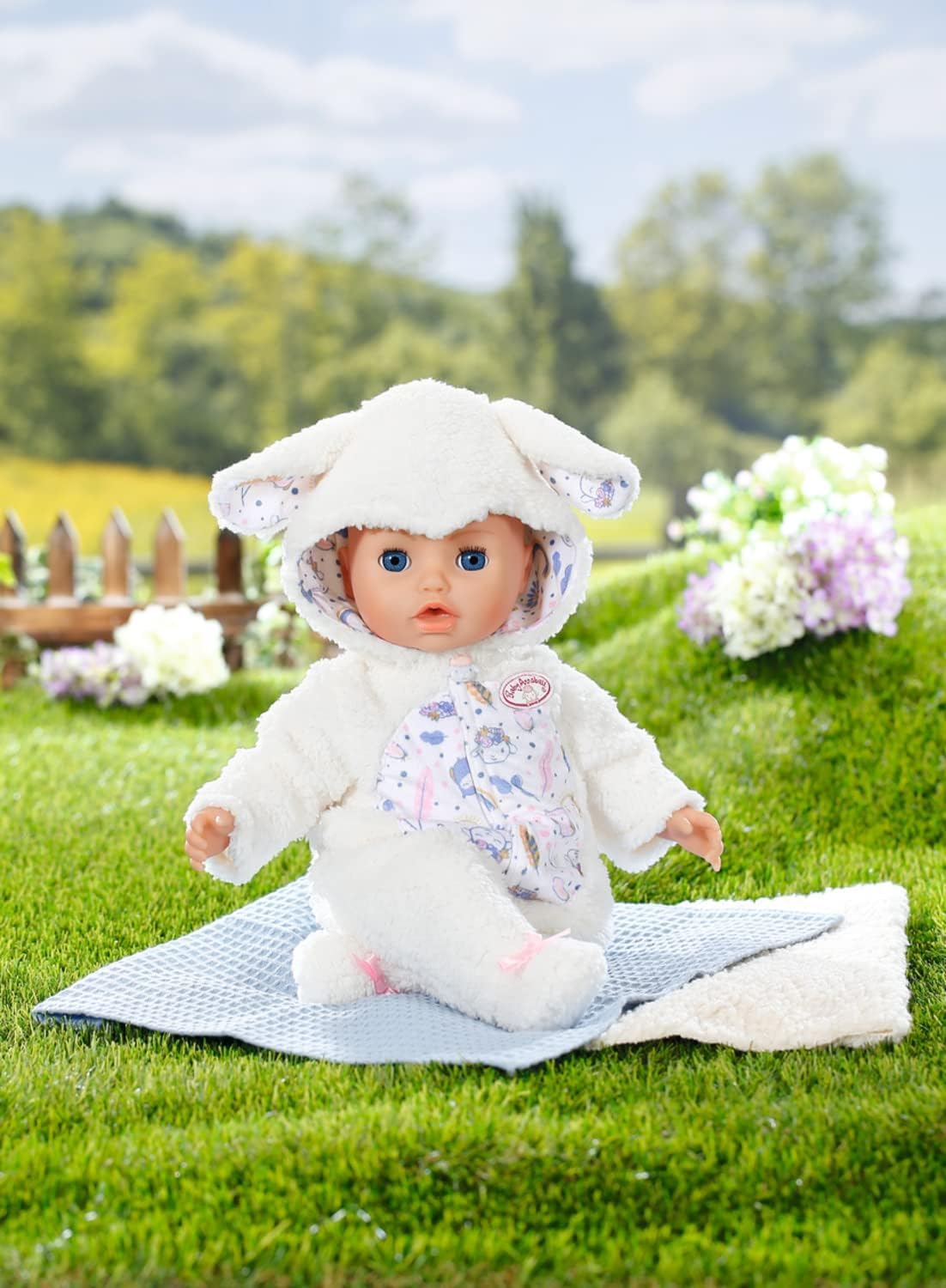 Baby Annabell Sheep Onesie 709825 - Fits Dolls up to 43cm | Cream Cotton | Ages 3+