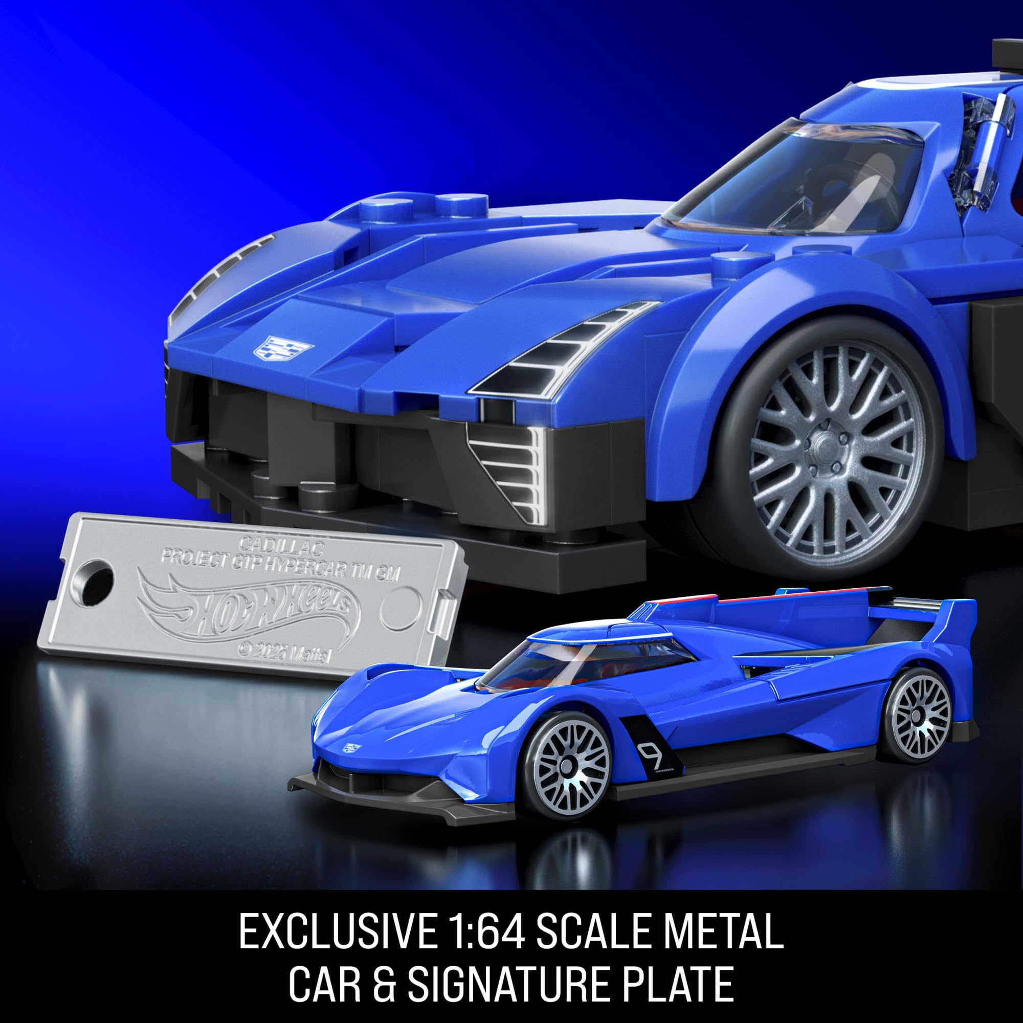 Mattel Brick Shop Hot Wheels Speed Series Building Set - Cadillac Project GTP Hypercar, 229-Piece Set for Ages 10+ 3