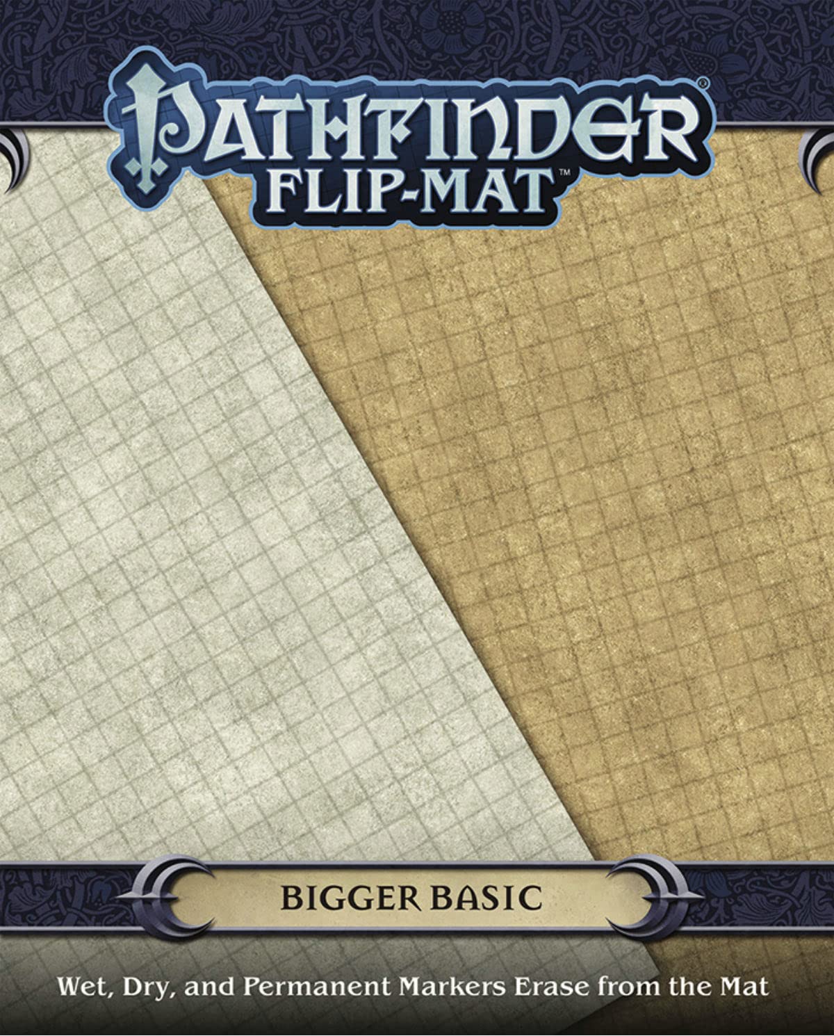 Paizo Pathfinder Flip-Mat: Bigger Basic - 45% Larger Gaming Map | Folded Map Format | 27.94 x 21.59 cm