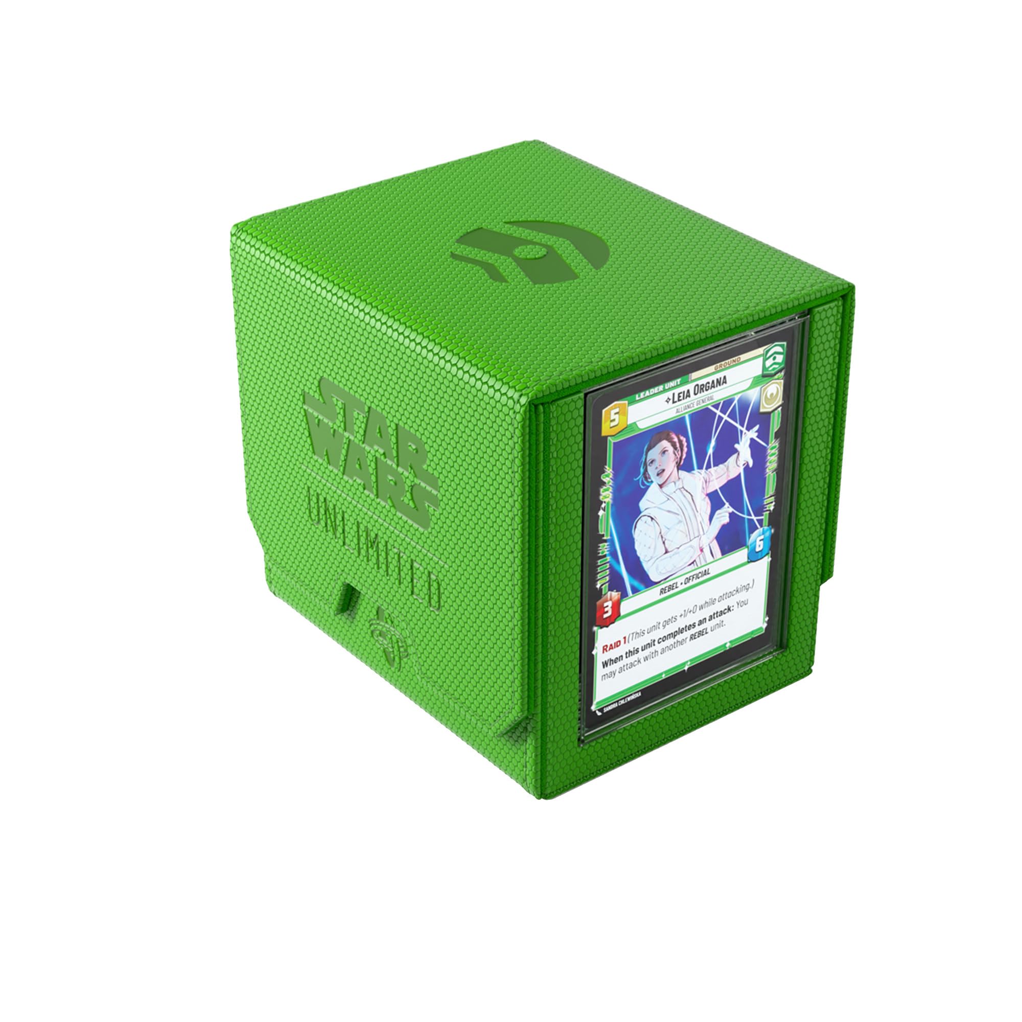 Gamegenic Star Wars Unlimited Deck Pod - Green | Holds 60 Double-Sleeved Cards | Includes Detachable Leader Case 1
