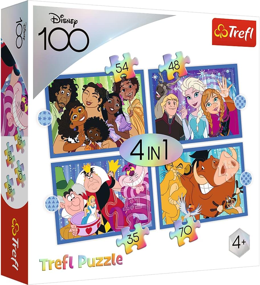 TREFL 4w1 WesoBy Disney Puzzle 34618 - 207 Piece Jigsaw Puzzle for Kids and Adults