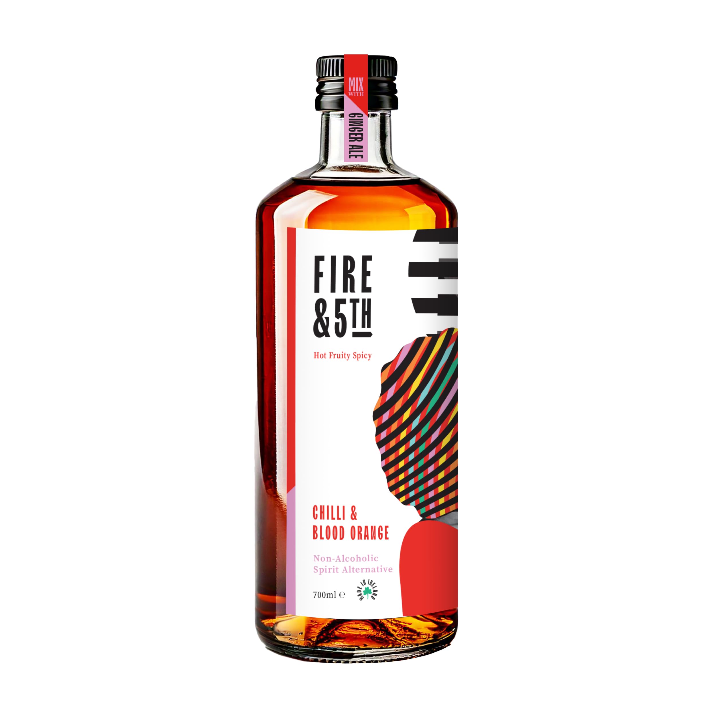 Fire & 5th Alcohol Free Spirit Alternative - Chilli & Blood Orange Flavor | Natural Botanicals