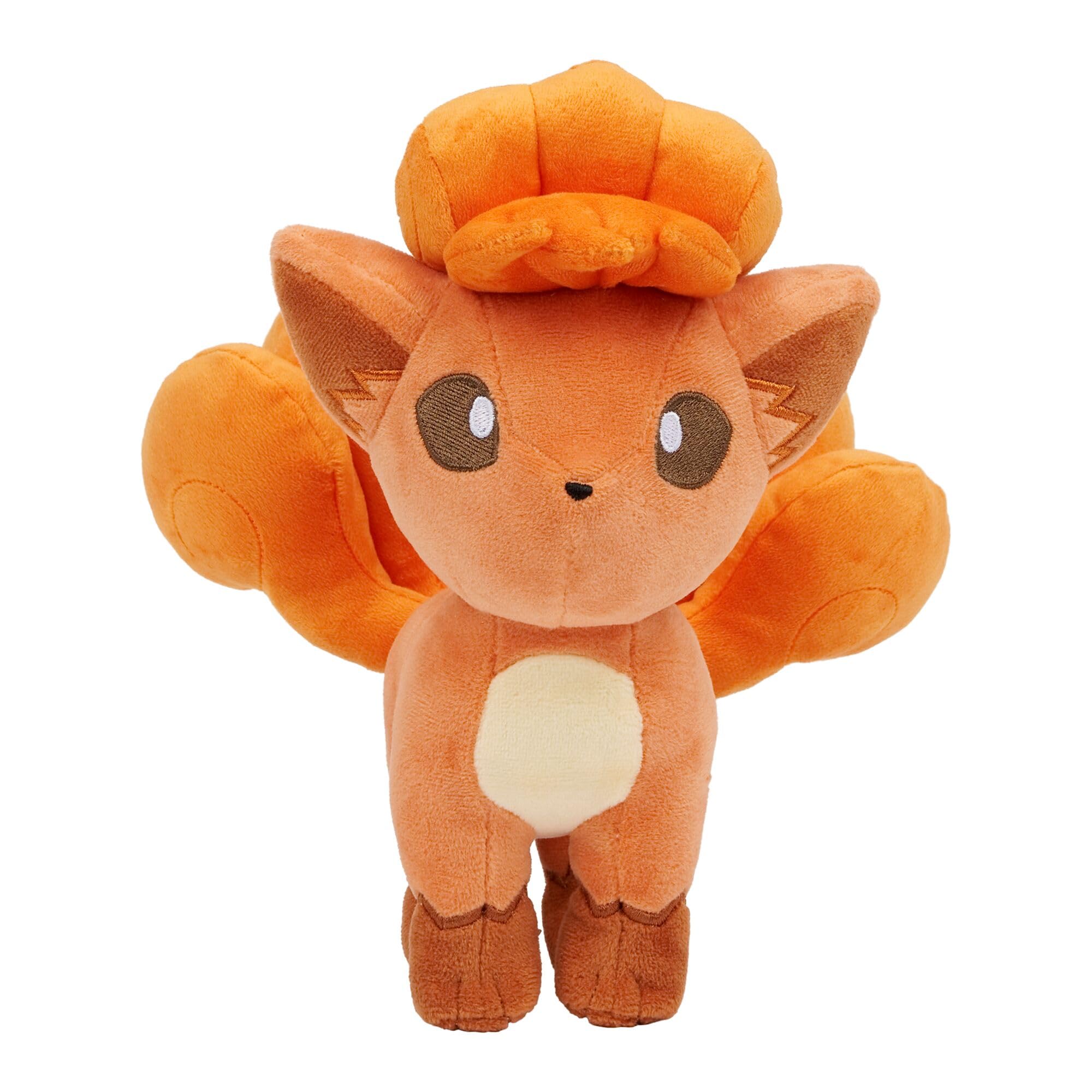 Pokémon Vulpix 8-Inch Soft Plush Toy | Authentic Details | Polyester | Orange