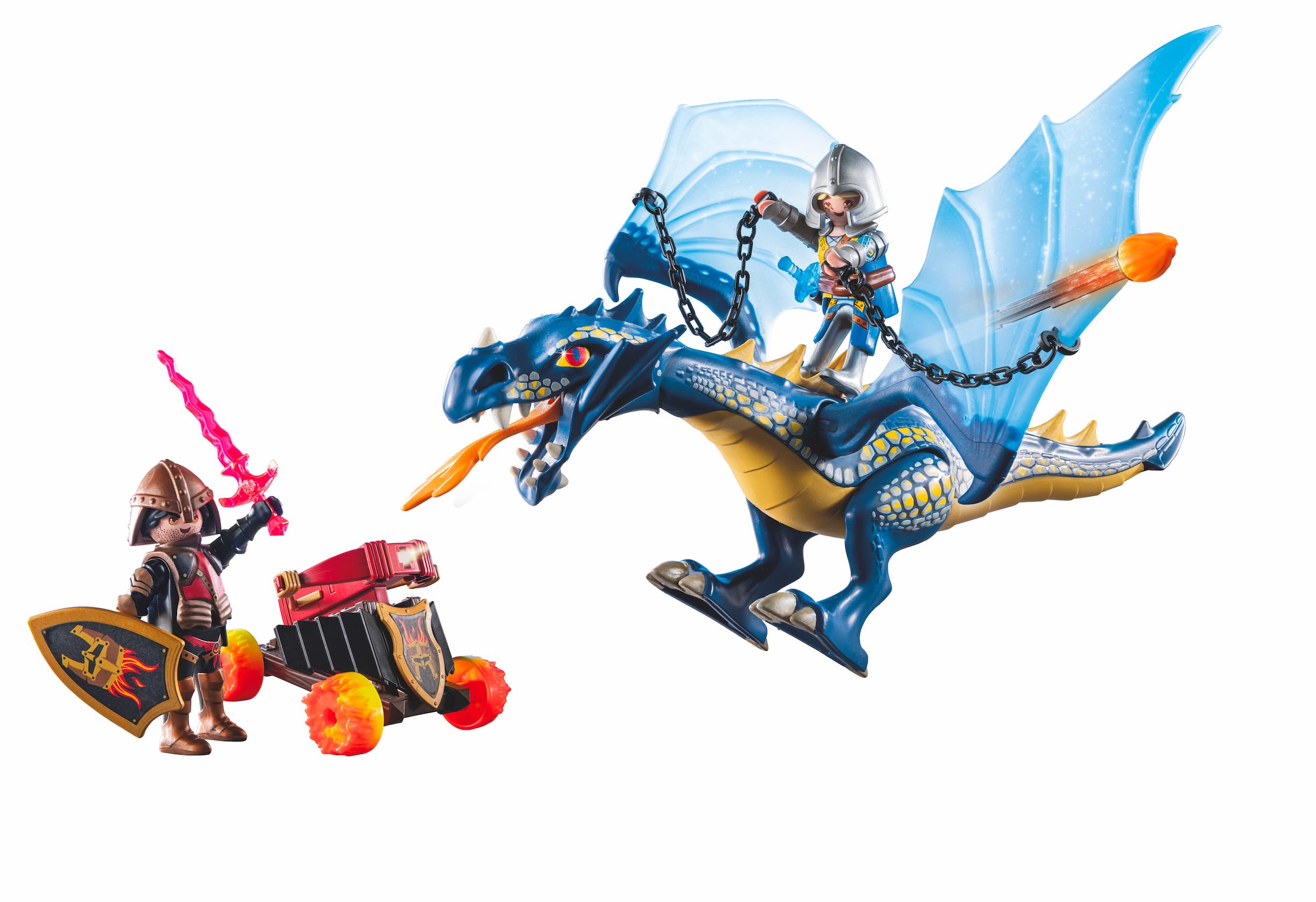 Playmobil 71644 Knights of Novelmore: Dragon Combat Playset - Medieval Castle Adventure with Knight and Dragon, Ages 4+