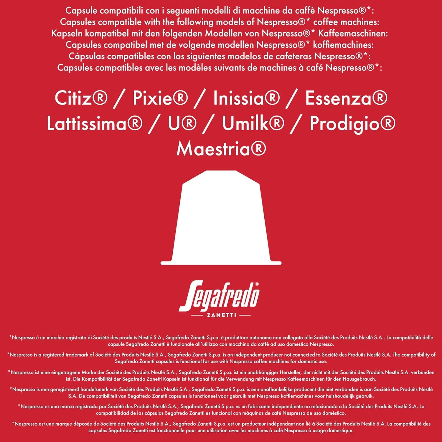 Segafredo Zanetti Intenso Coffee - 10 Nespresso® Compatible Capsules | Intensity 12 Dark Roast 7