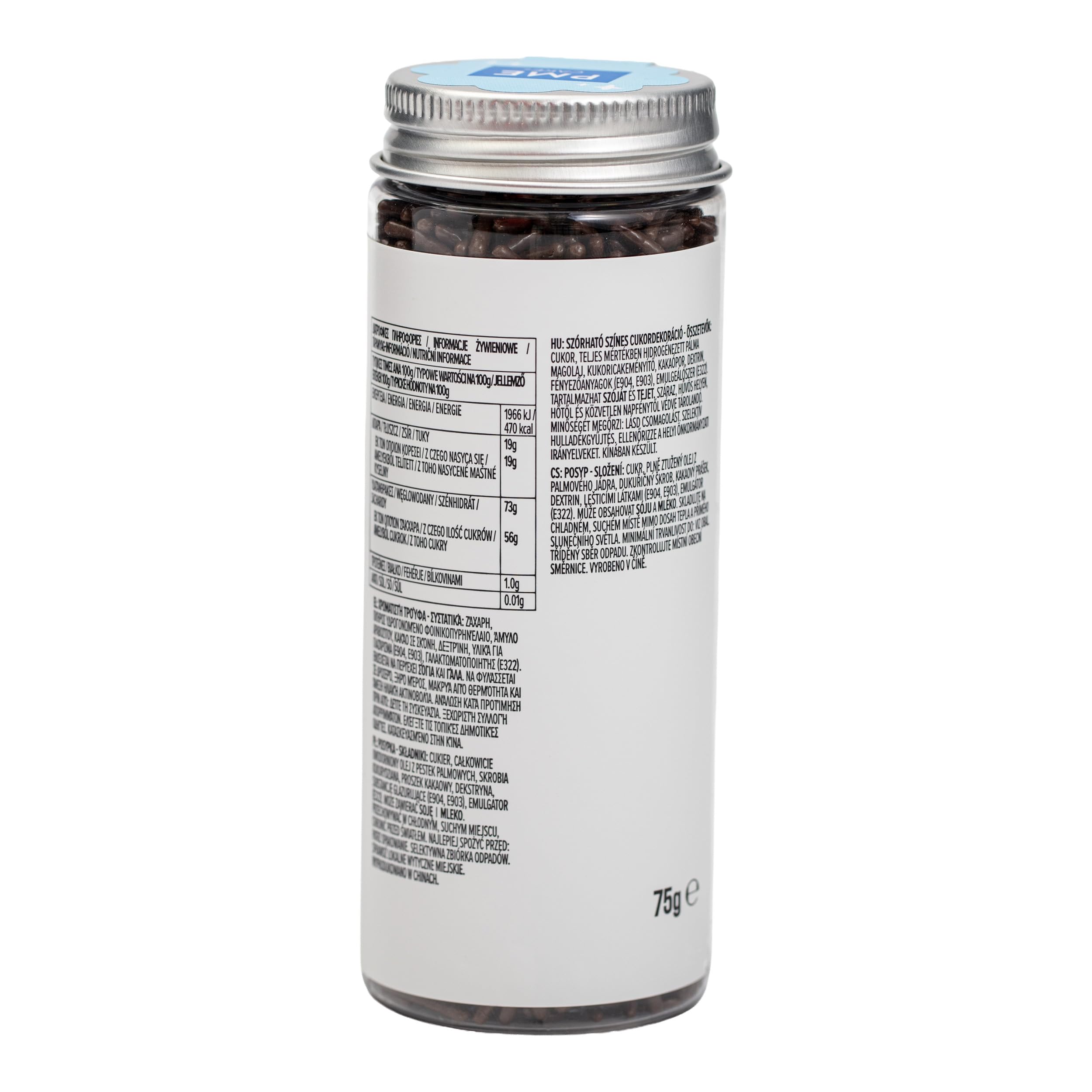 PME Cake Sprinkle Strands - Chocolate Brown Edible Sugar Sprinkles | 75g