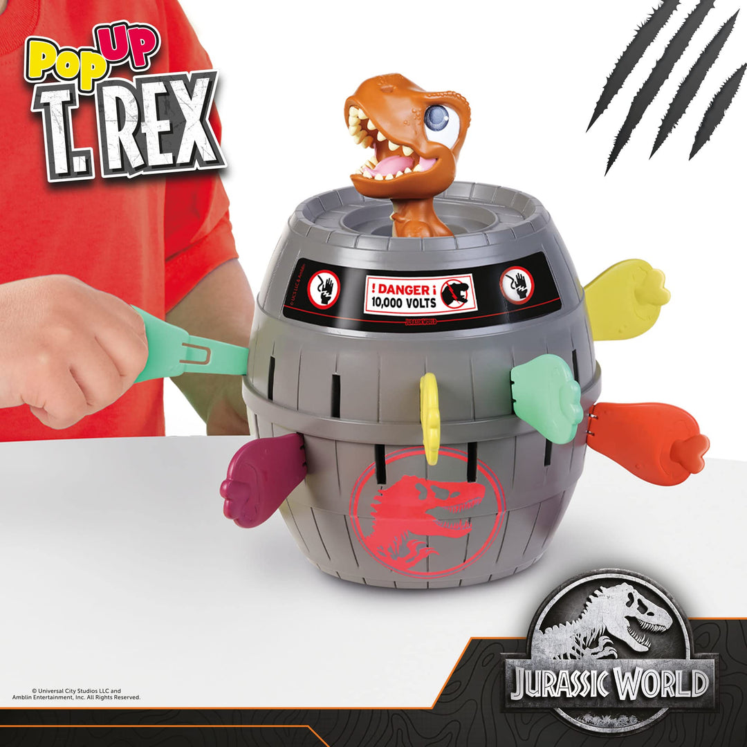 TOMY Pop Up Trex Classic Children's Action Game - Family Board Game for Kids 4+