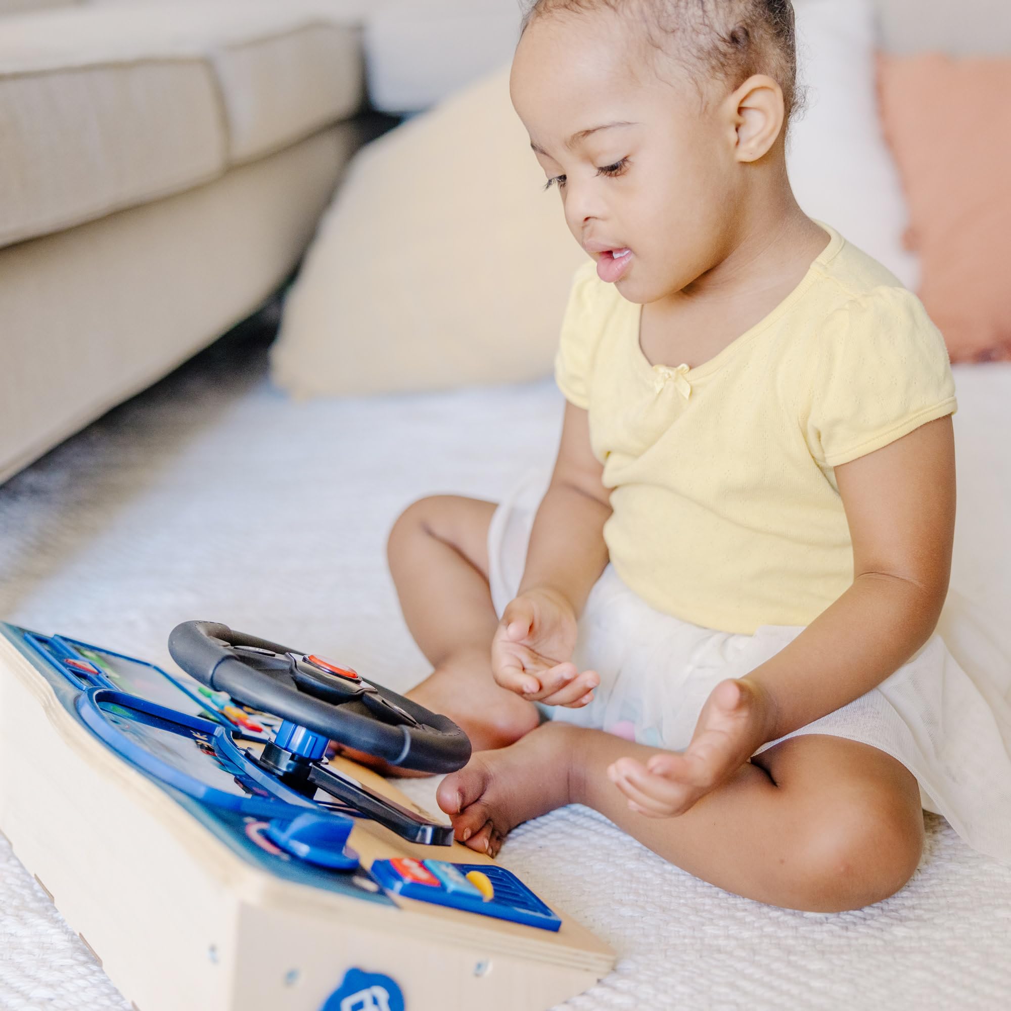 Spin Master Wooden Dashboard Toy - Realistic Steering Wheel & Lights | Ages 3-7 6