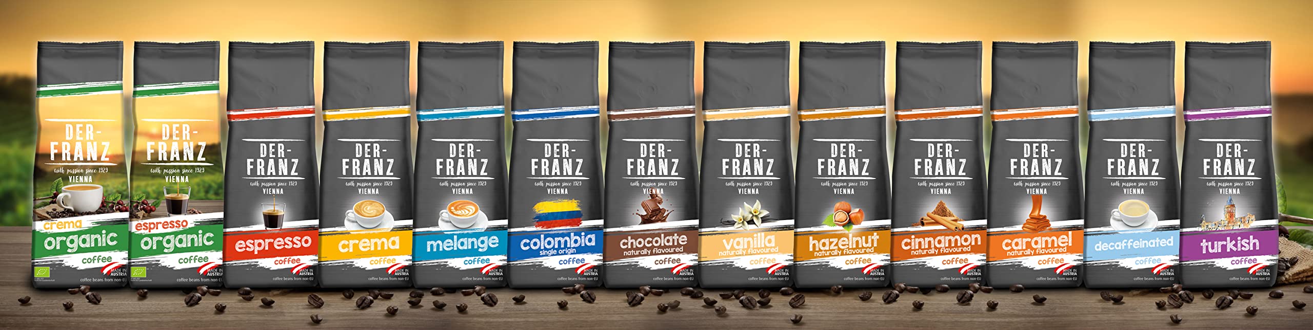 Der-Franz Crema Ground Coffee - 100% Arabica Blend | Intensity 4/5 | 2 x 500g Pack 5