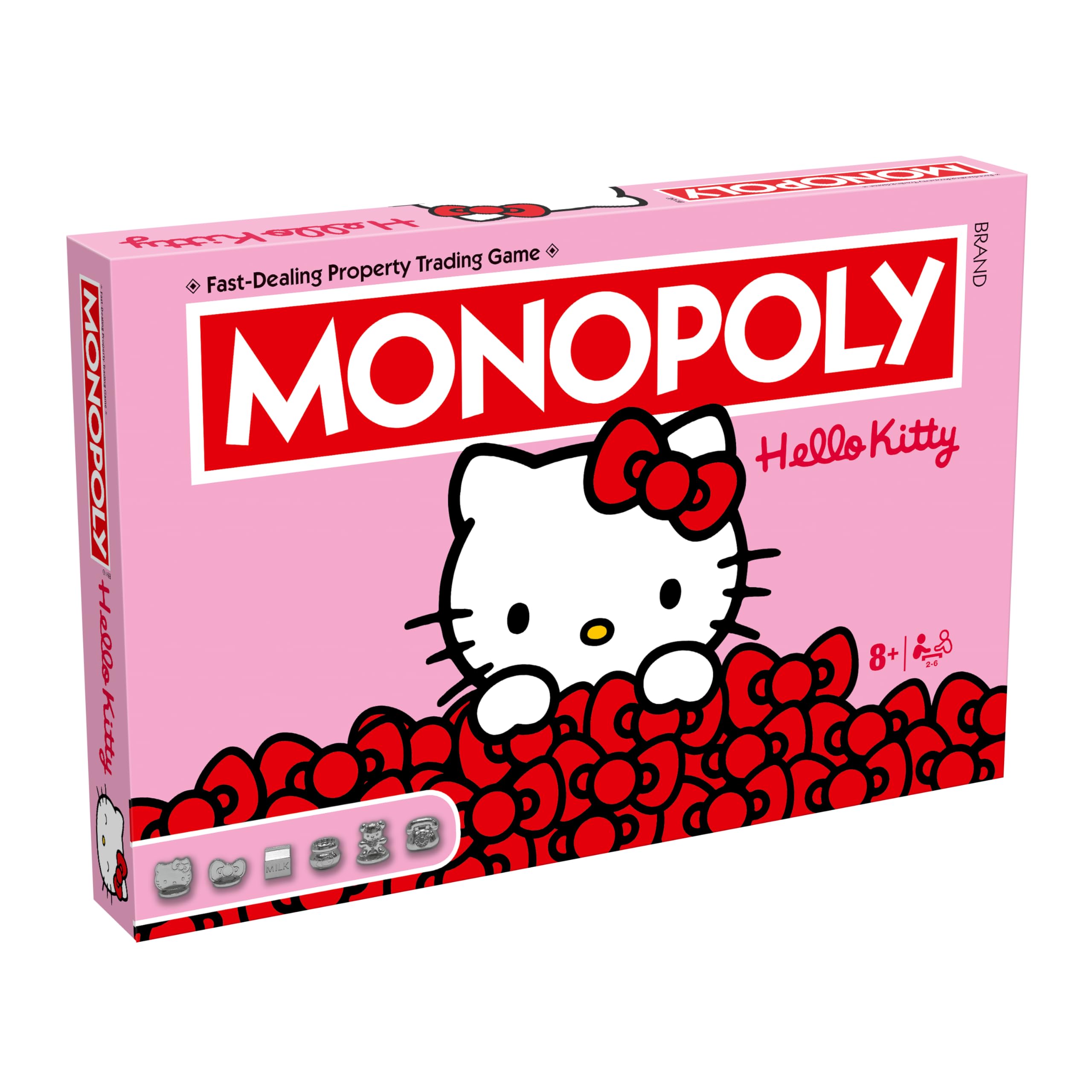 Winning Moves Hello Kitty Monopoly Board Game | 2-6 Players | Ages 8+ | Kawaii Edition