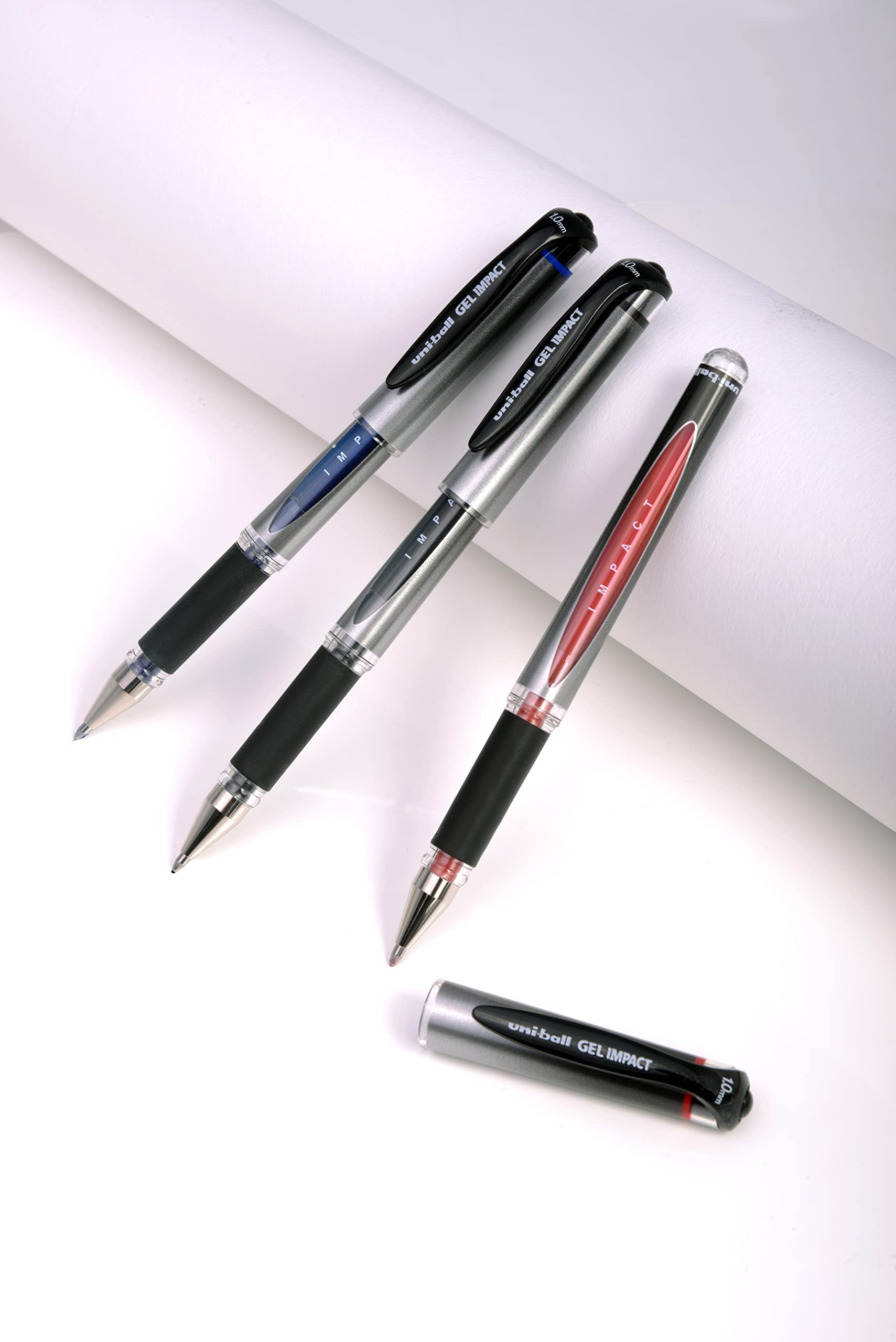 uni-ball UMN-153S Gel Impact Rollerball Pen - Broad 1.0mm Tip, Blue Ink | Pack of 3 4