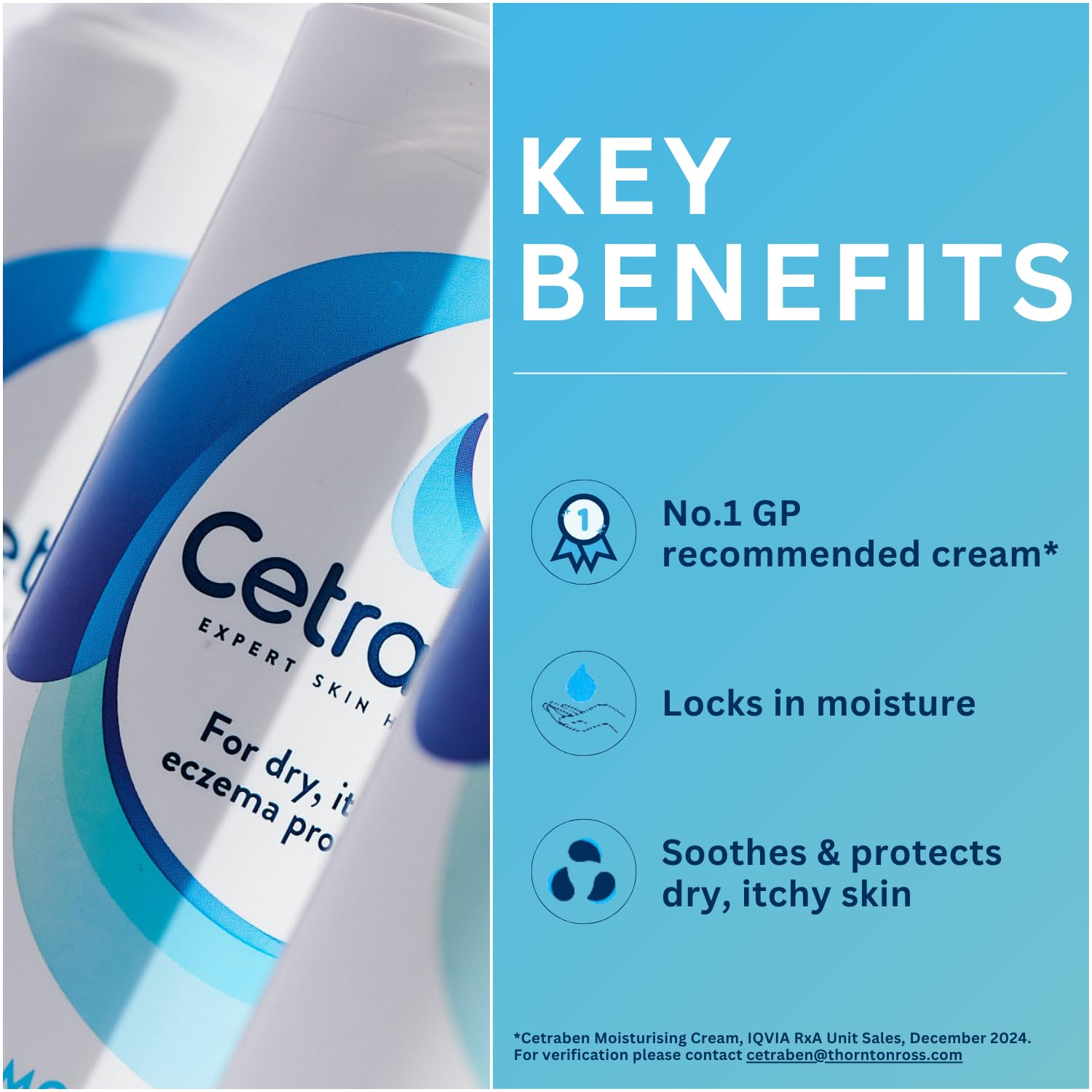 Cetraben Moisturising Cream (200ml) - Dermatological Body Cream for Dry, Itchy & Eczema-Prone Skin 4
