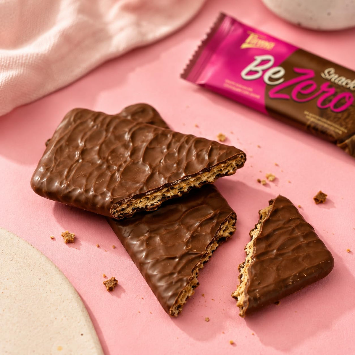 Tirma BeZero Milk Chocolate Biscuits - No Added Sugars, 6 Individually Wrapped