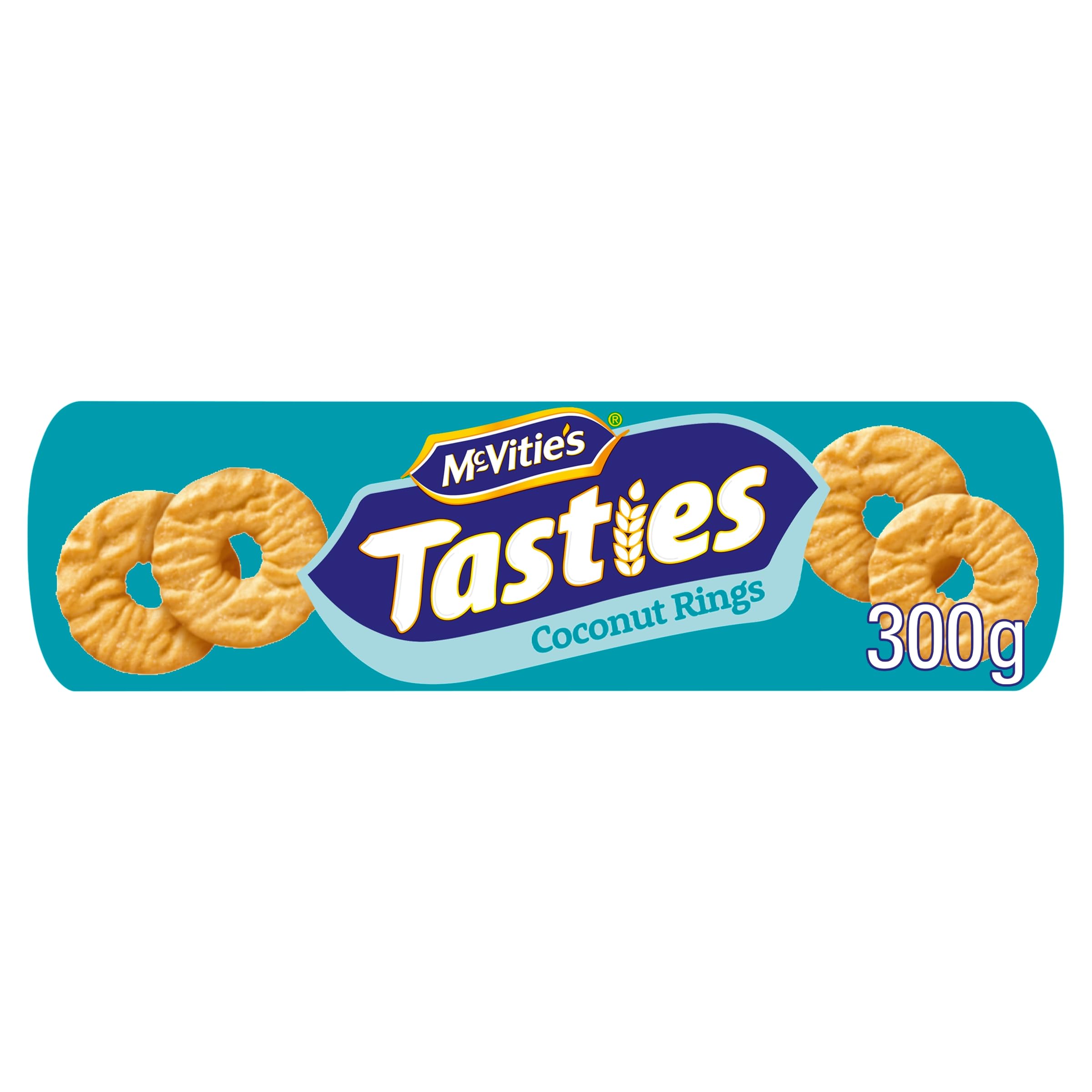 McVitie's Tasties Coconut Rings Biscuits - Rich Coconut Flavour | 300 g Pack 1