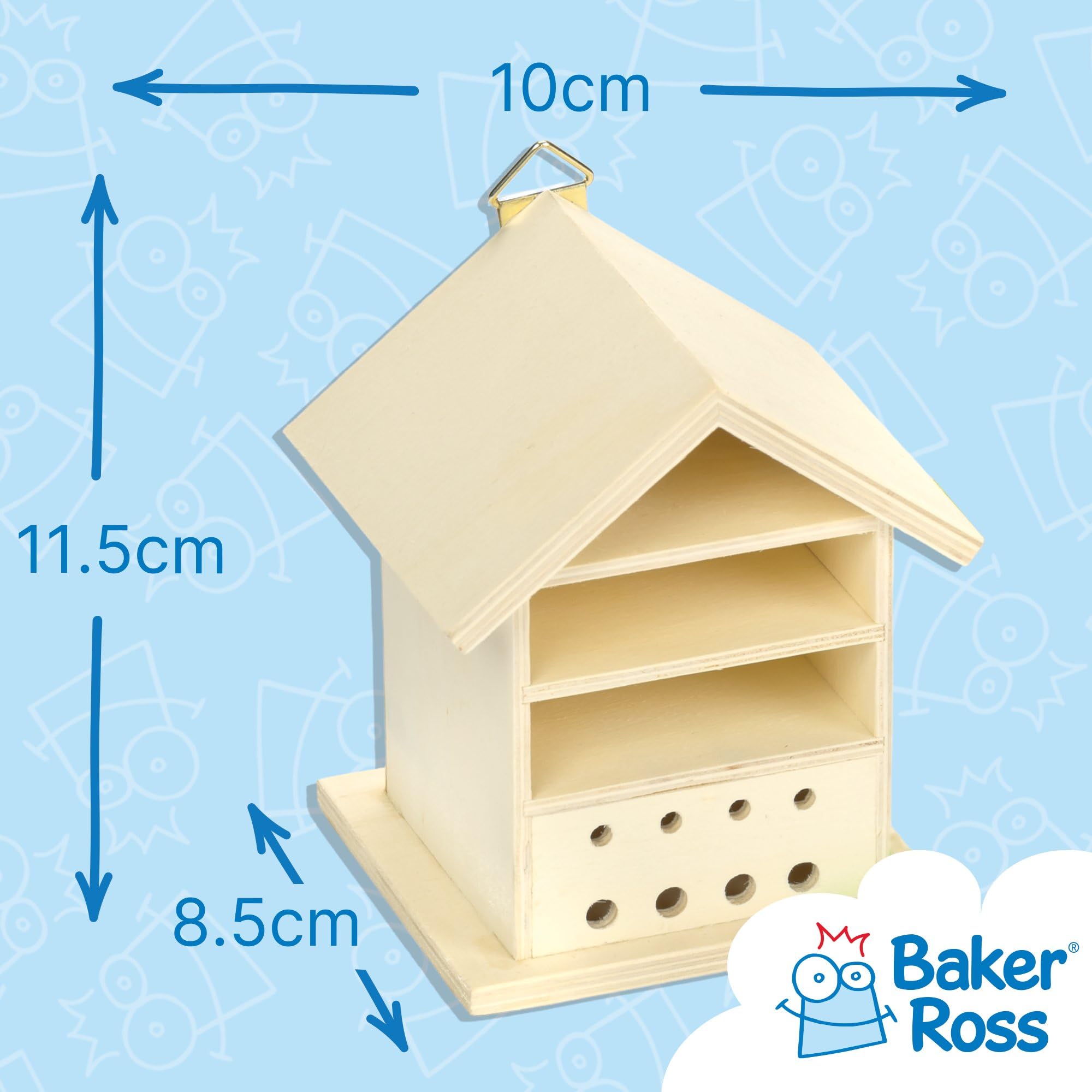 Baker Ross Wooden Bug House Craft Kits - Pack of 2 | Paint Your Own Wood Craft 4