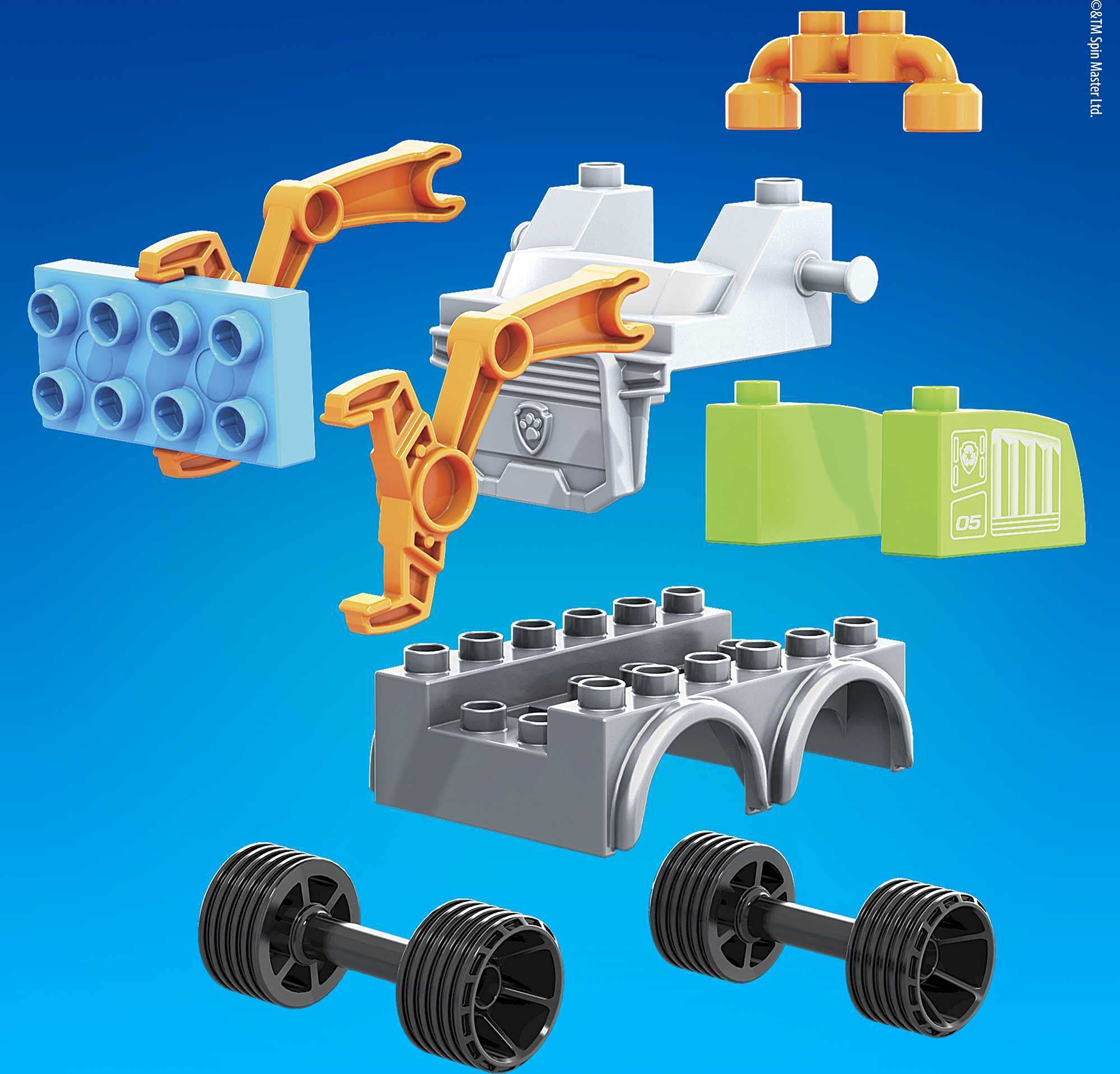 Mattel Mega Bloks Paw Patrol Ensemble de camions de recyclage The Movie Rocky&#39;s City 6