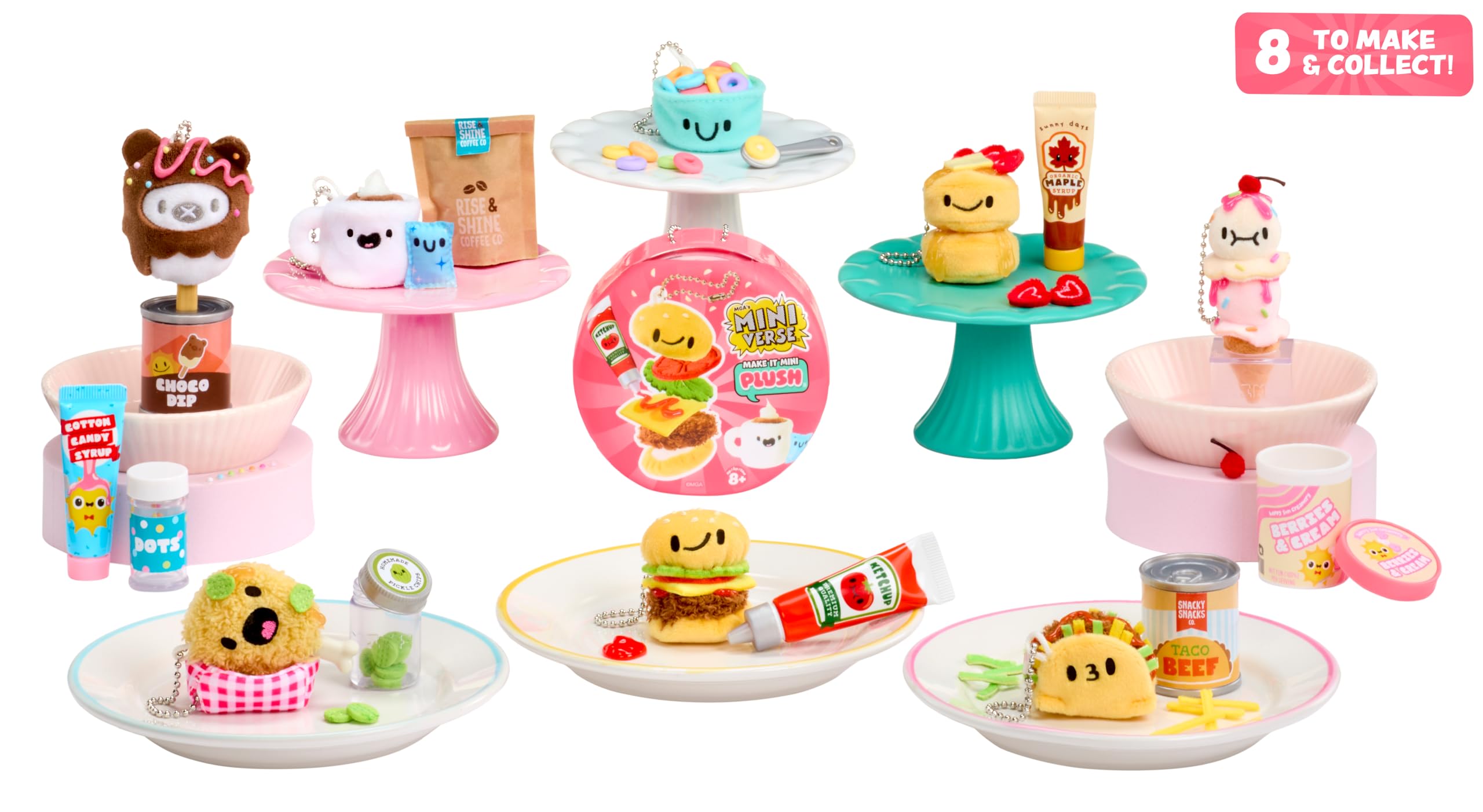 MGA's Miniverse Make It Mini Plush - DIY Food-Themed Plush Craft Kit | No Sewing Required | Collectible 6