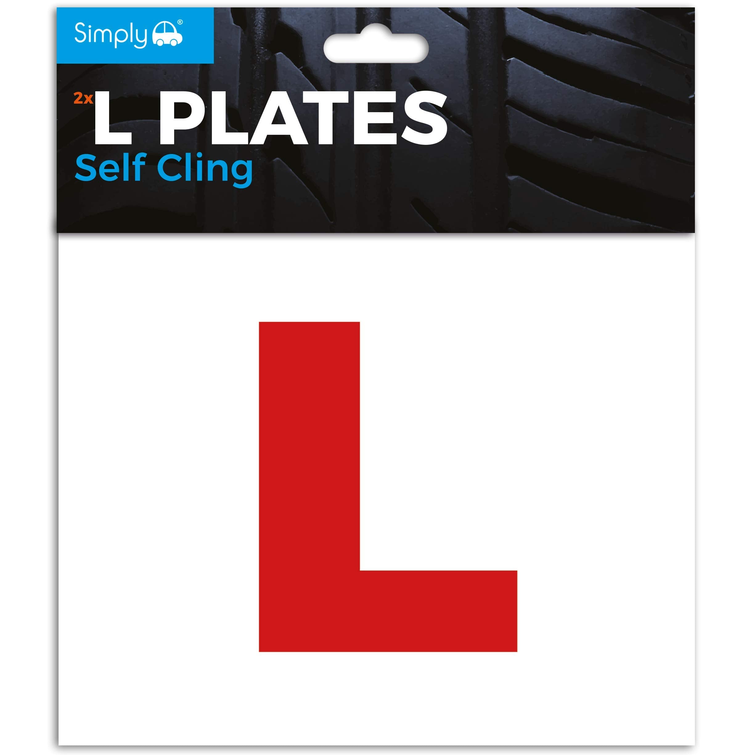 Simply TL1200 Self Cling L-Plates - Twin Pack | Waterproof | UK Legal Size