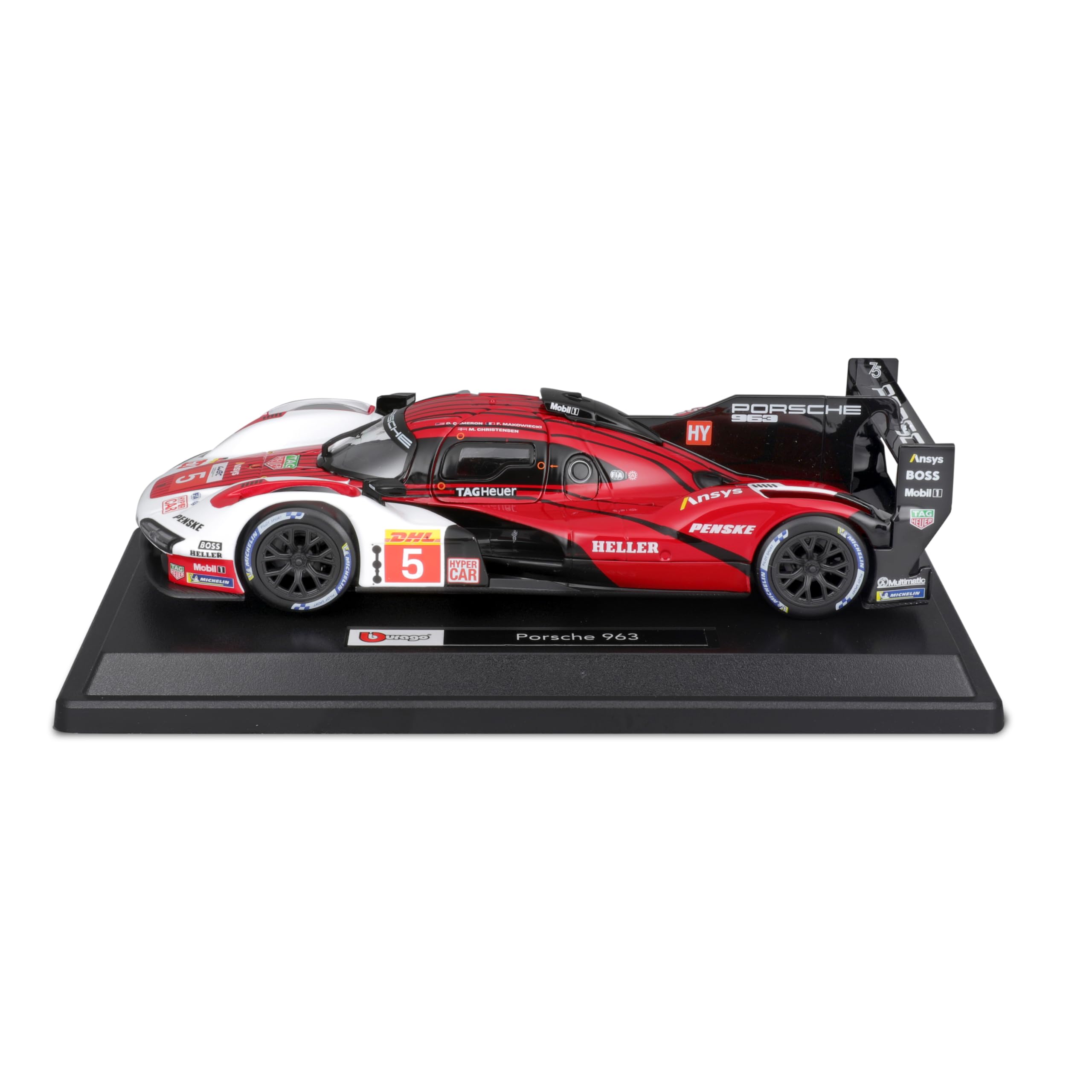 Bburago Porsche Penske 963 GTP Race Car - 1:24 Scale Die-Cast Replica | Blue | 2023 Model 5