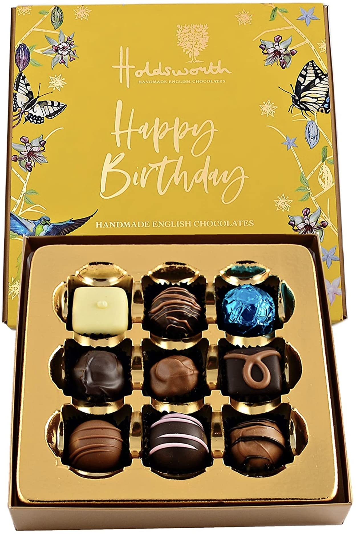 Holdsworth Handmade English Chocolates Happy Birthday Gift Box - 9 Truffles, 110g 2