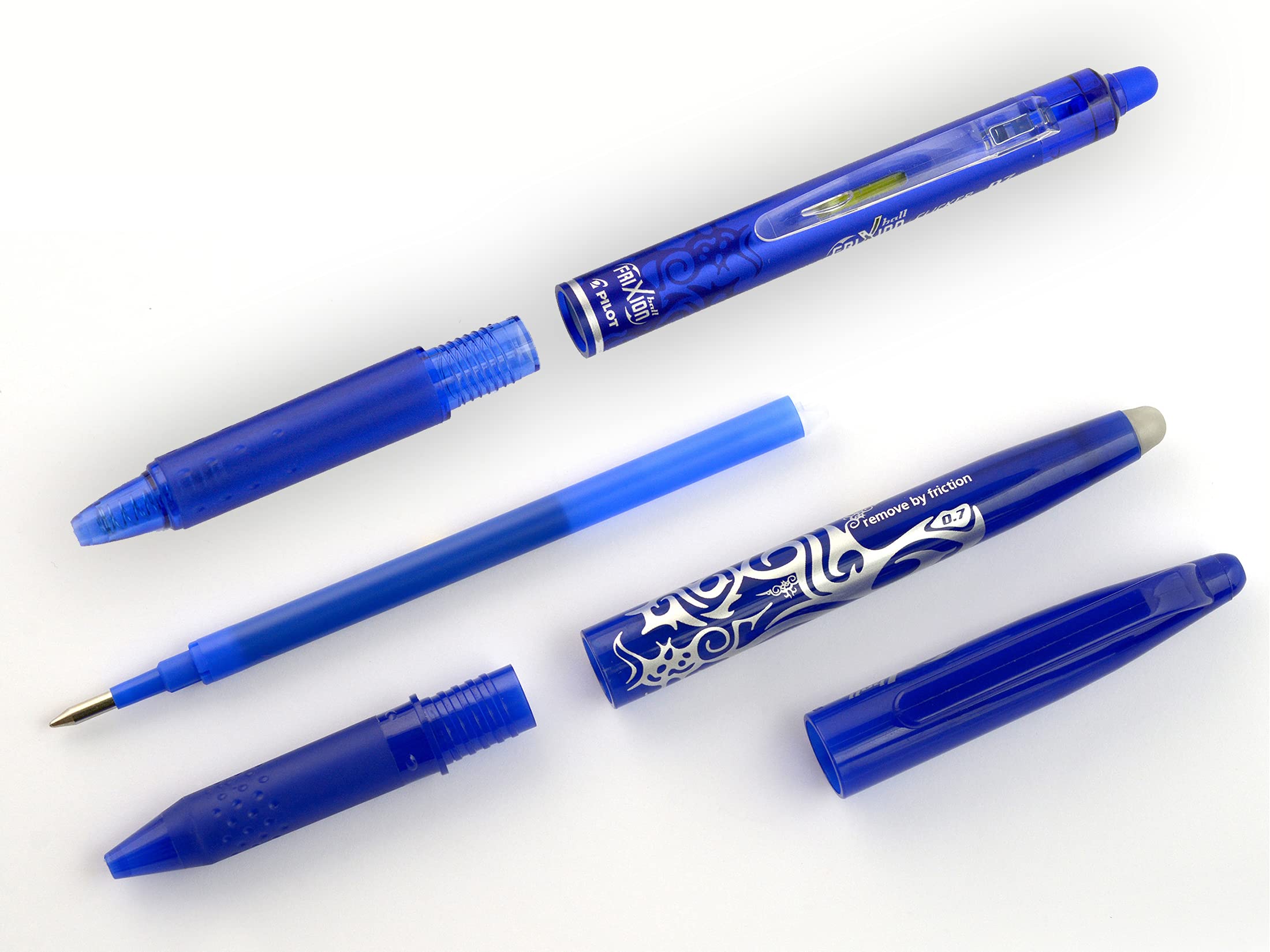 PILOT FriXion Rollerball Refill - 0.7mm Tip, Blue Ink | Pack of 6 4
