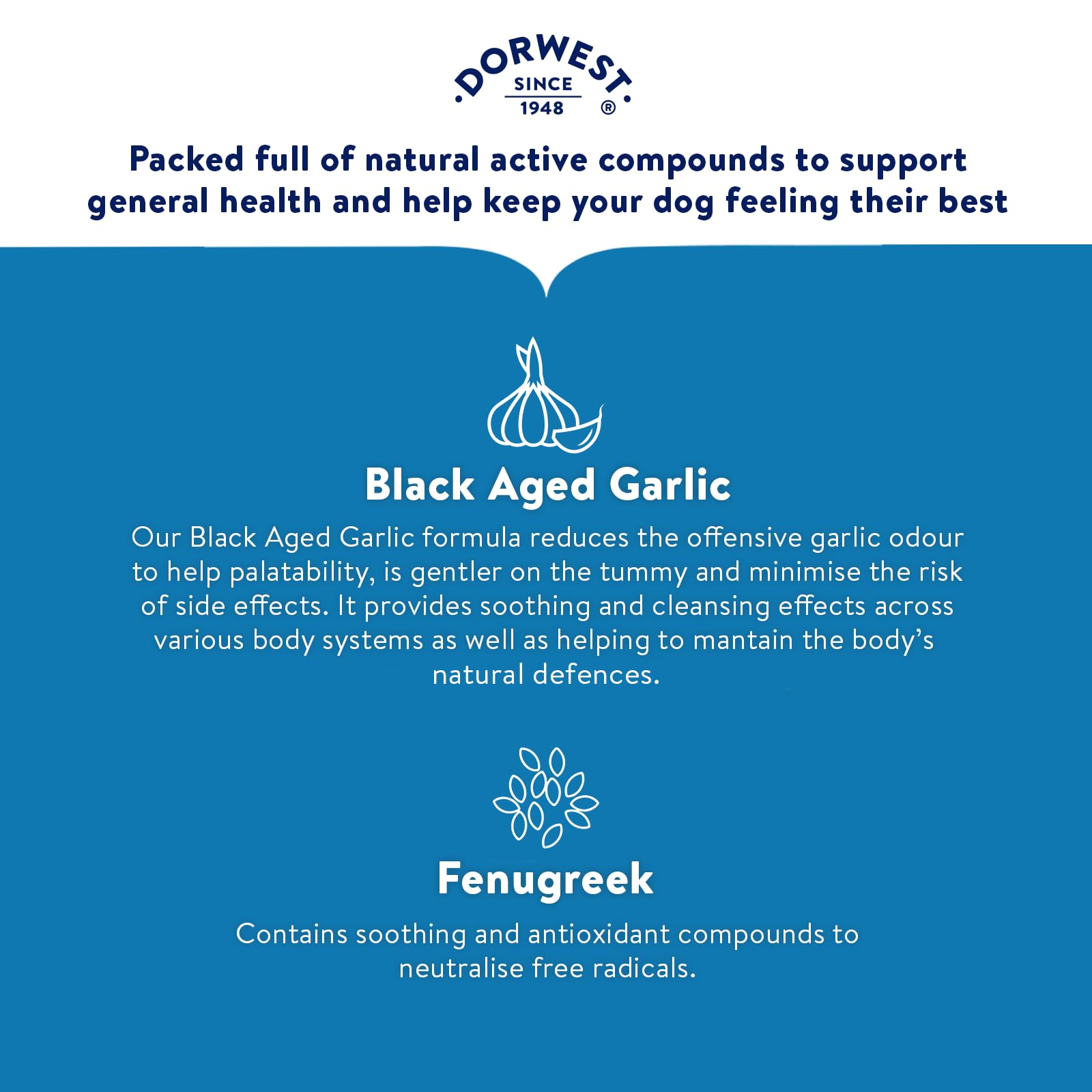 DORWEST HERBS Garlic and Fenugreek Tablets for Dogs - 200 Count | Immunity & Joint Support 4