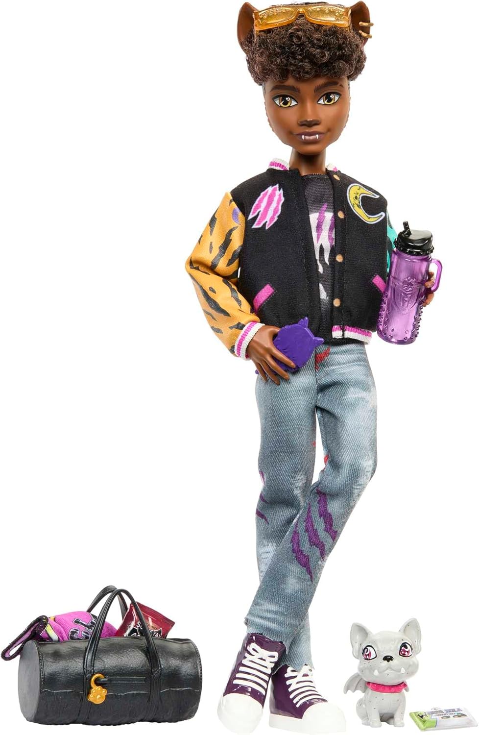 Monster High Clawd Wolf Doll with Rockseena Pet & Accessories - 9-Piece Set for Kids 4+ 1