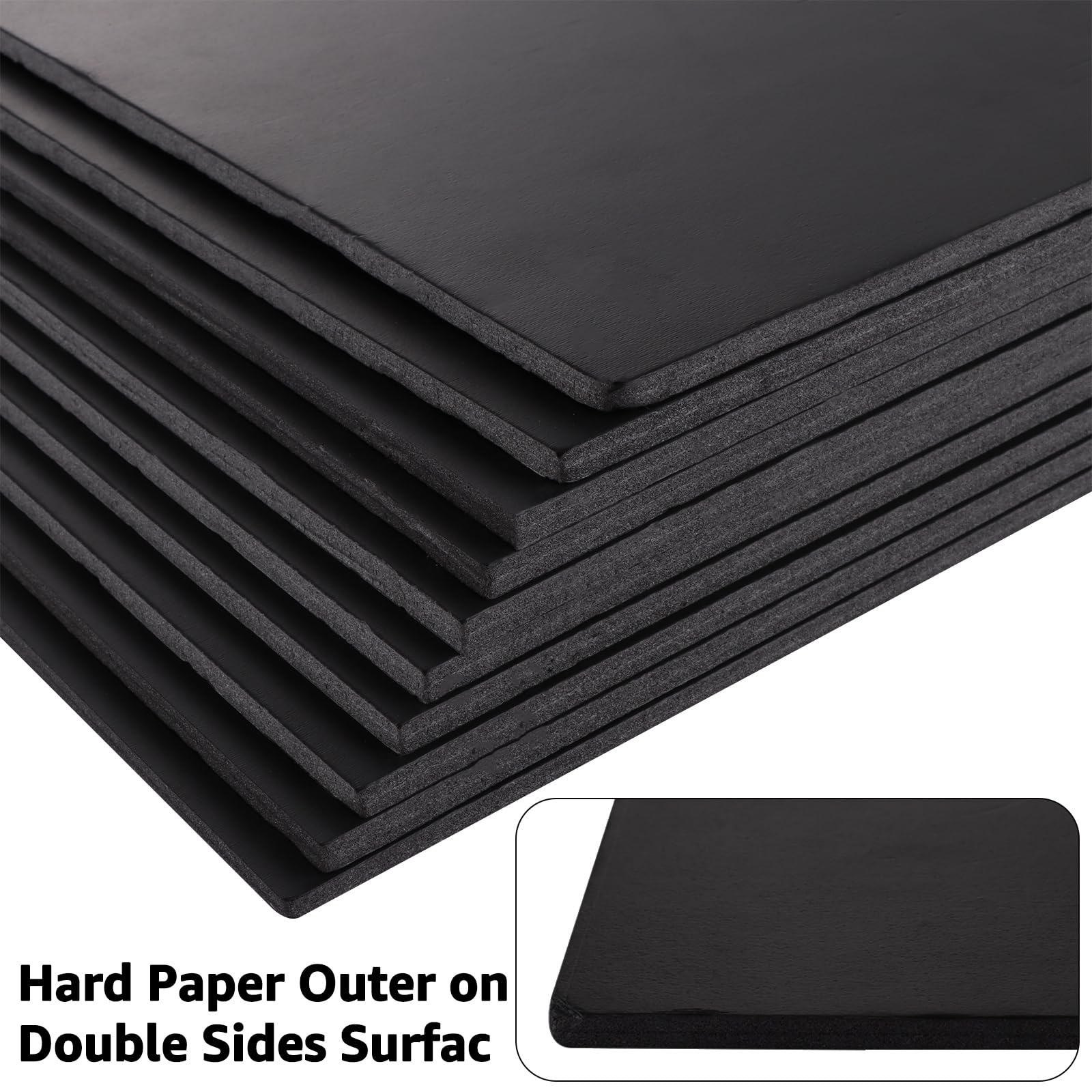 ASelected Foam Boards - 10 Pack A2 Size 5mm Thick Black Polystyrene for Sign Making & Crafts 5