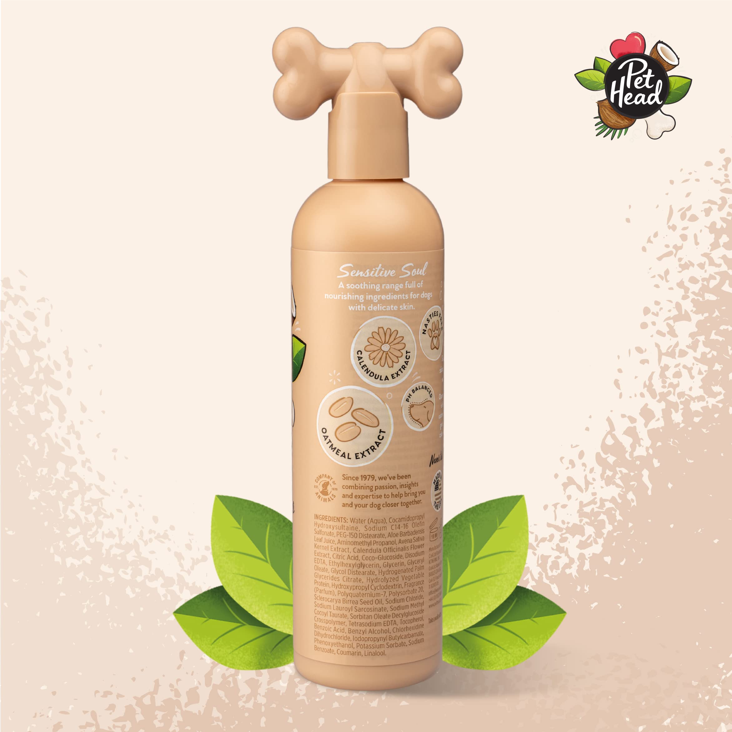 Pet Head Sensitive Soul Dog Shampoo - Soothing Coconut Scent | Aloe Vera | 300ml 2