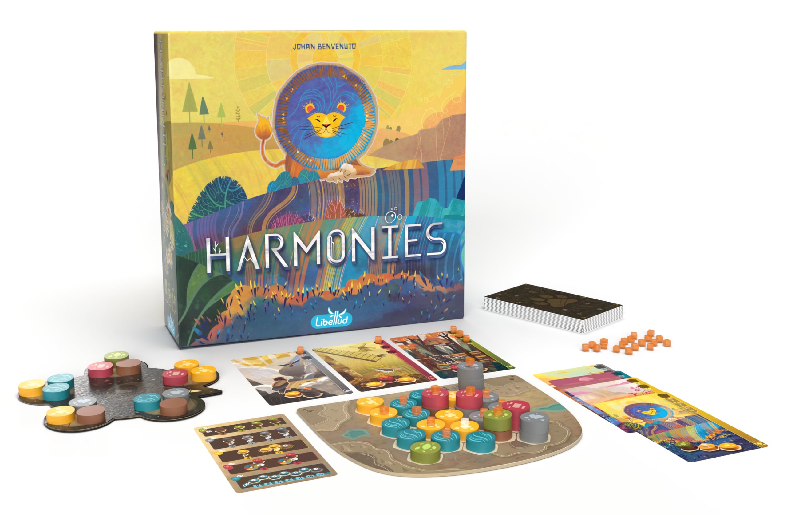 Asmodee Harmonies Board Game - Strategic Tile Placement & 3D Landscape Creation | 1-4 Players | 30 Min