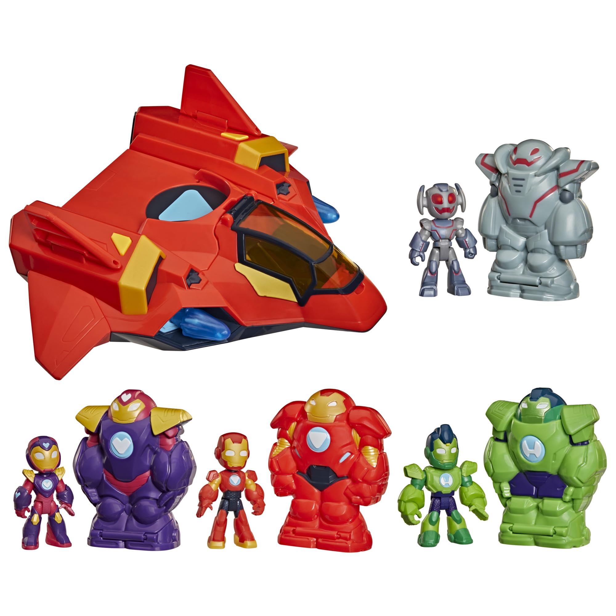 Marvel Iron Man Ultimate Giant-Sized Armour Jet Action Figure Set | 4 Figures | Ages 3+ 1