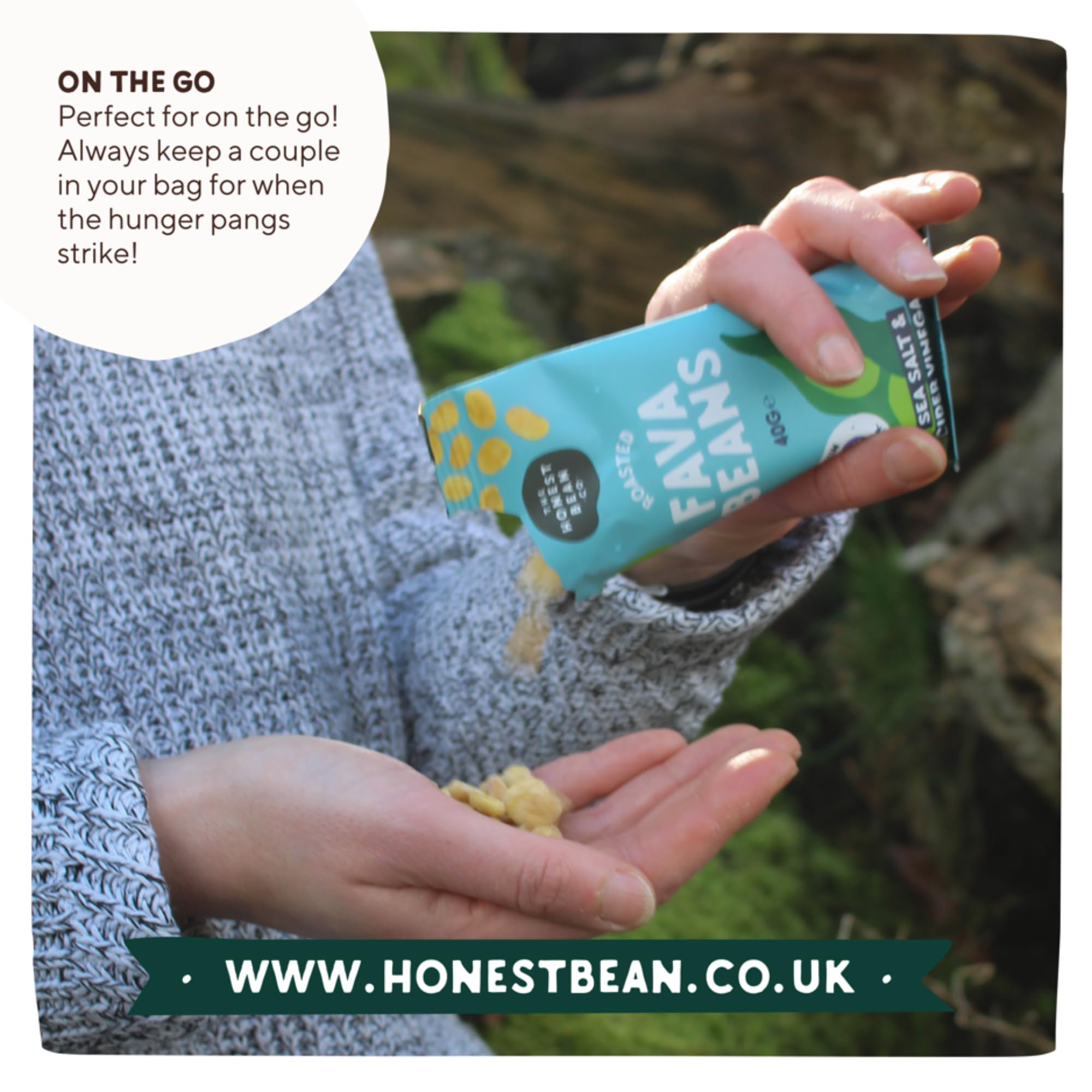 The Honest Bean Co Roasted Fava Beans Lightly Salted - High Protein Vegan Snack | 12 x 40g Bags 5