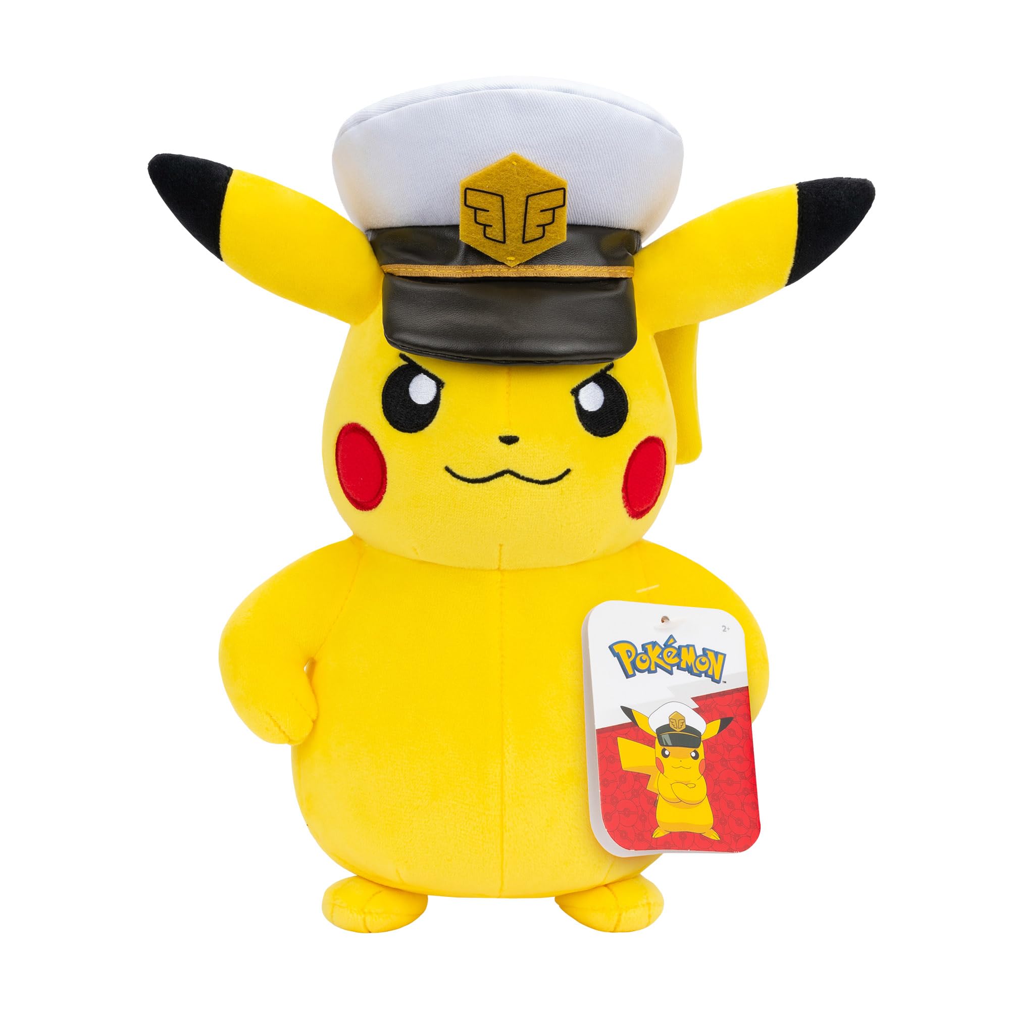 Pokémon Captain Pikachu Plush - 8-Inch Soft Polyester Stuffed Toy for Unisex Children 2